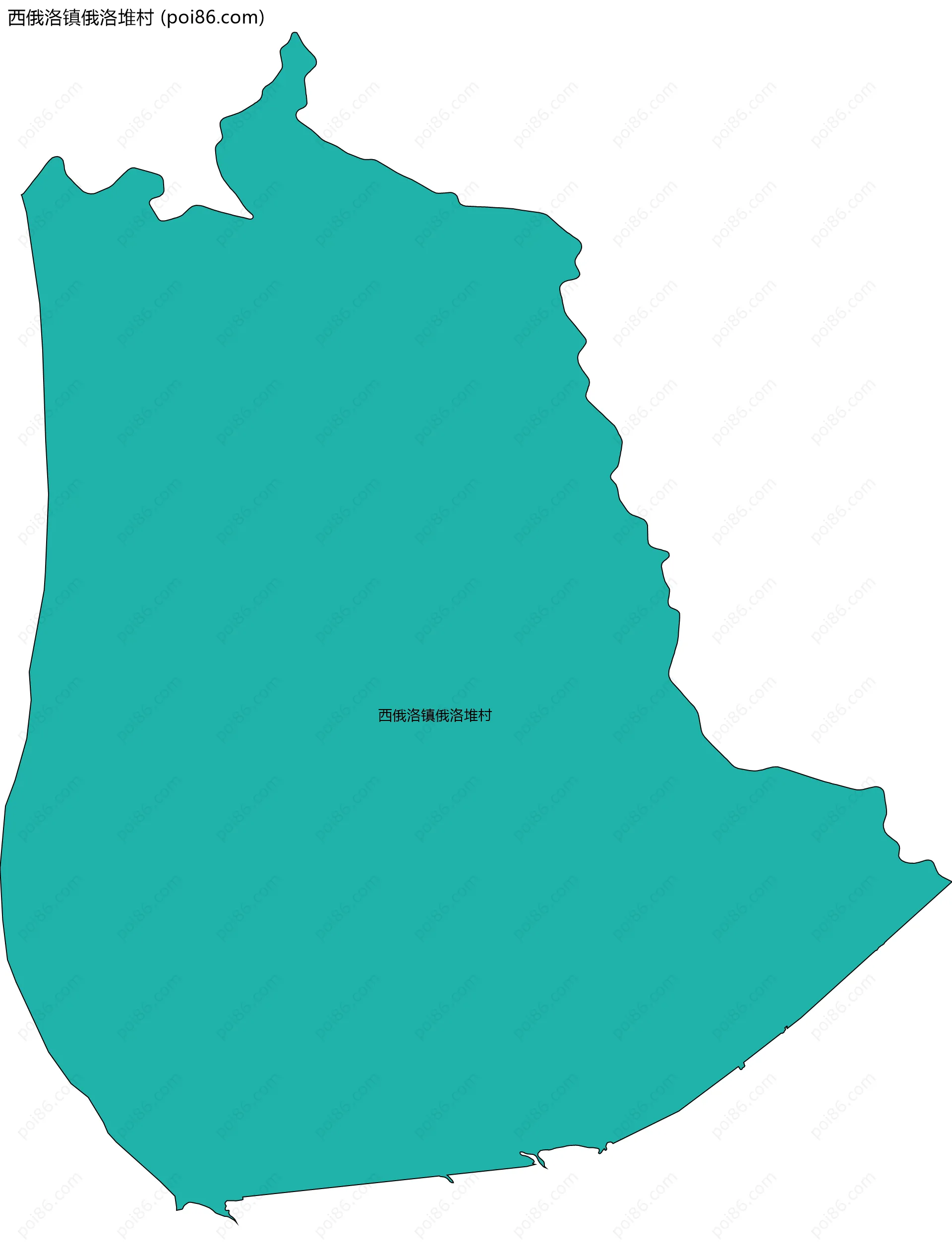西俄洛镇俄洛堆村边界地图
