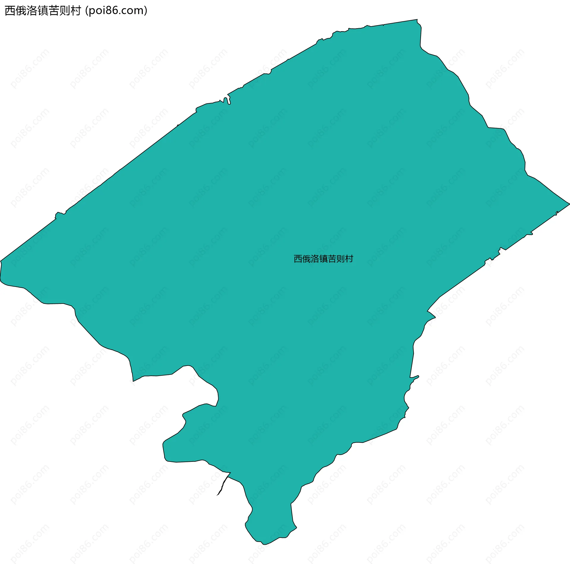 西俄洛镇苦则村边界地图