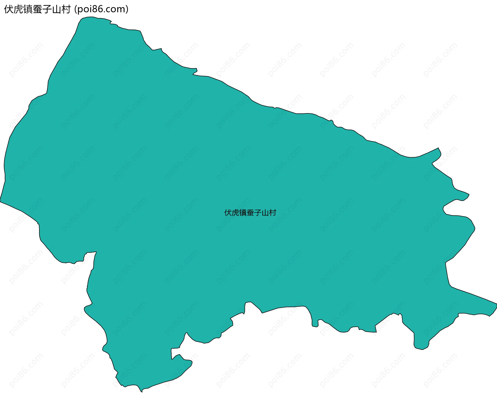 伏虎镇蚕子山村边界地图