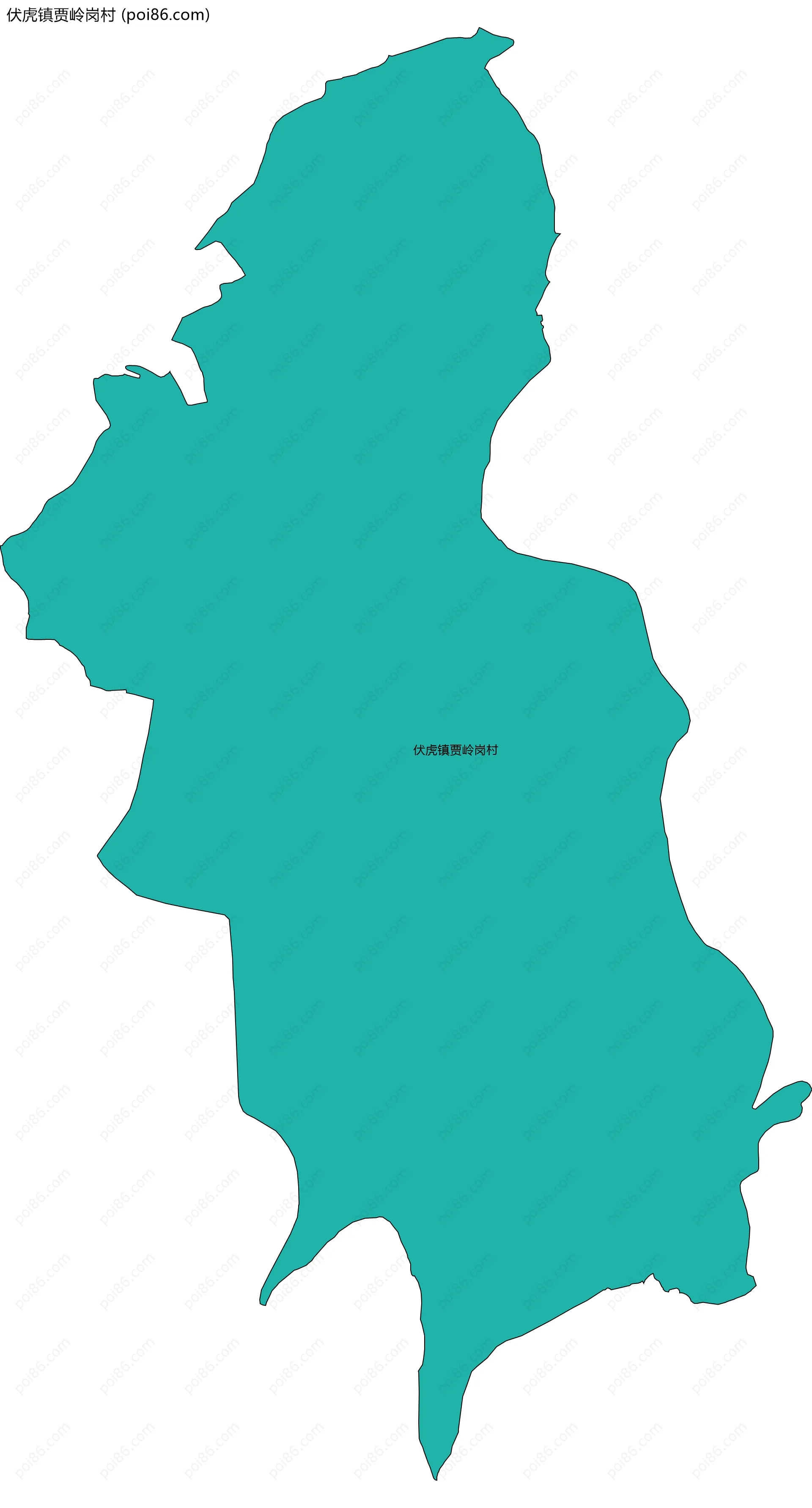 伏虎镇贾岭岗村边界地图