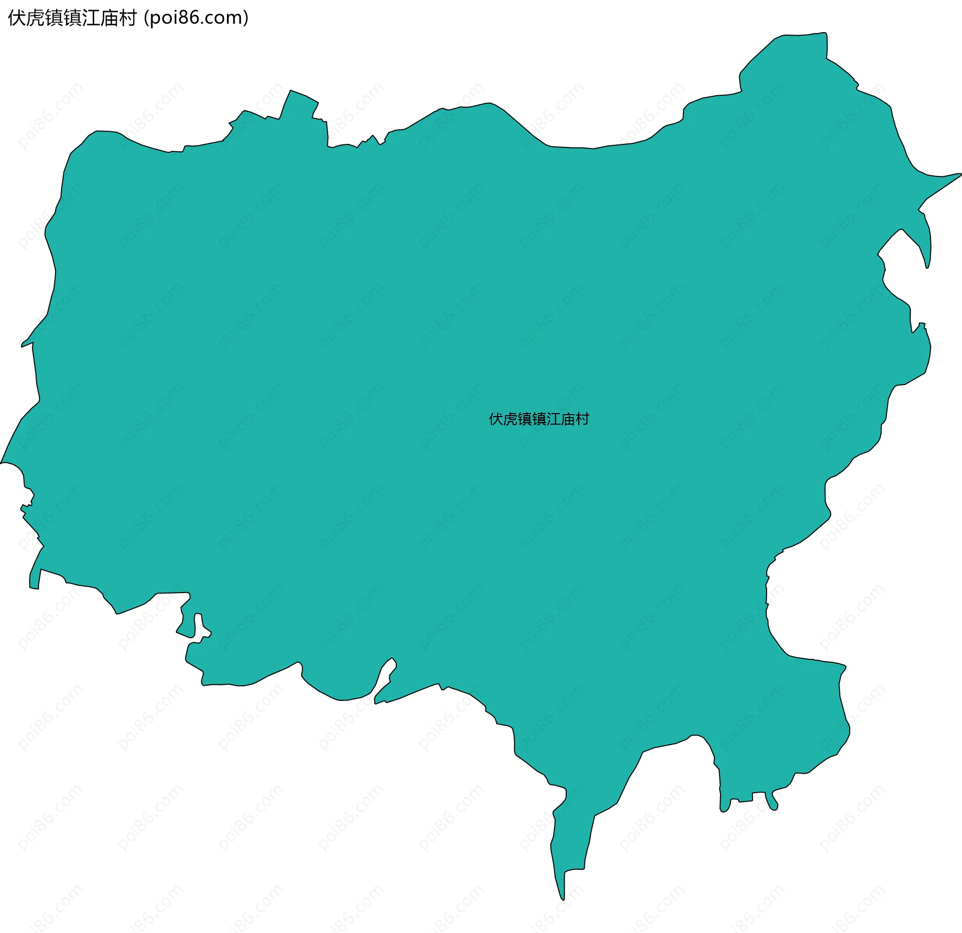 伏虎镇镇江庙村边界地图