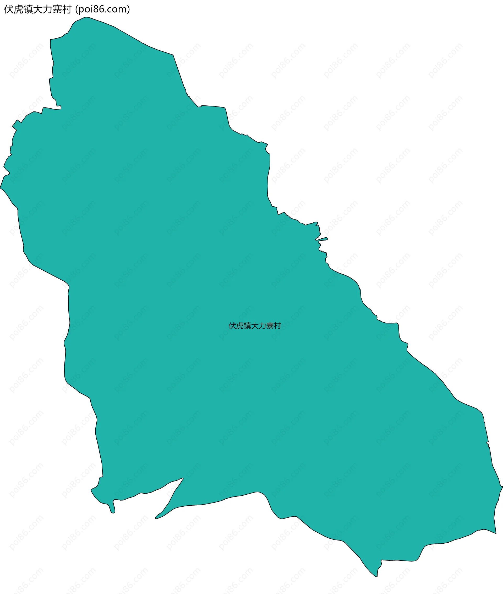 伏虎镇大力寨村边界地图