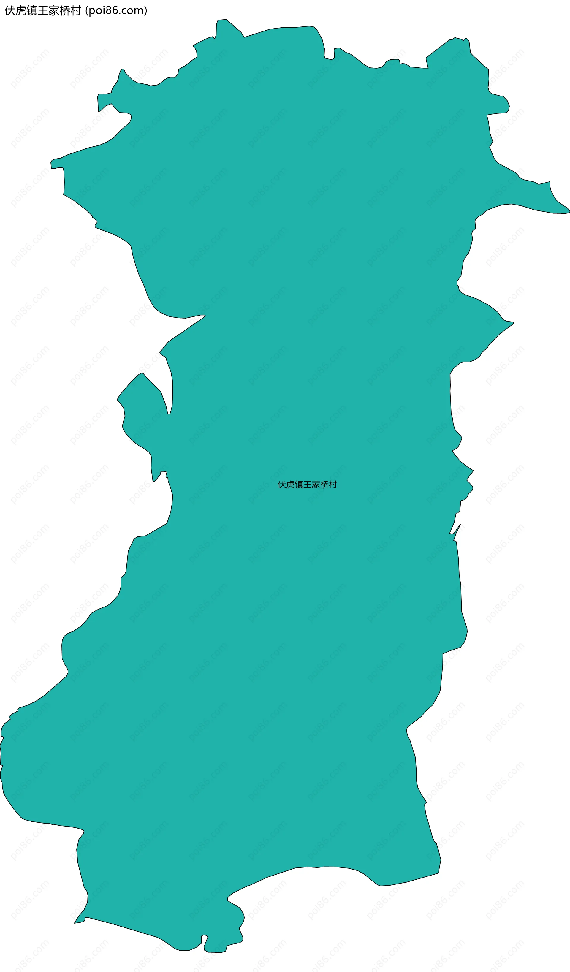 伏虎镇王家桥村边界地图