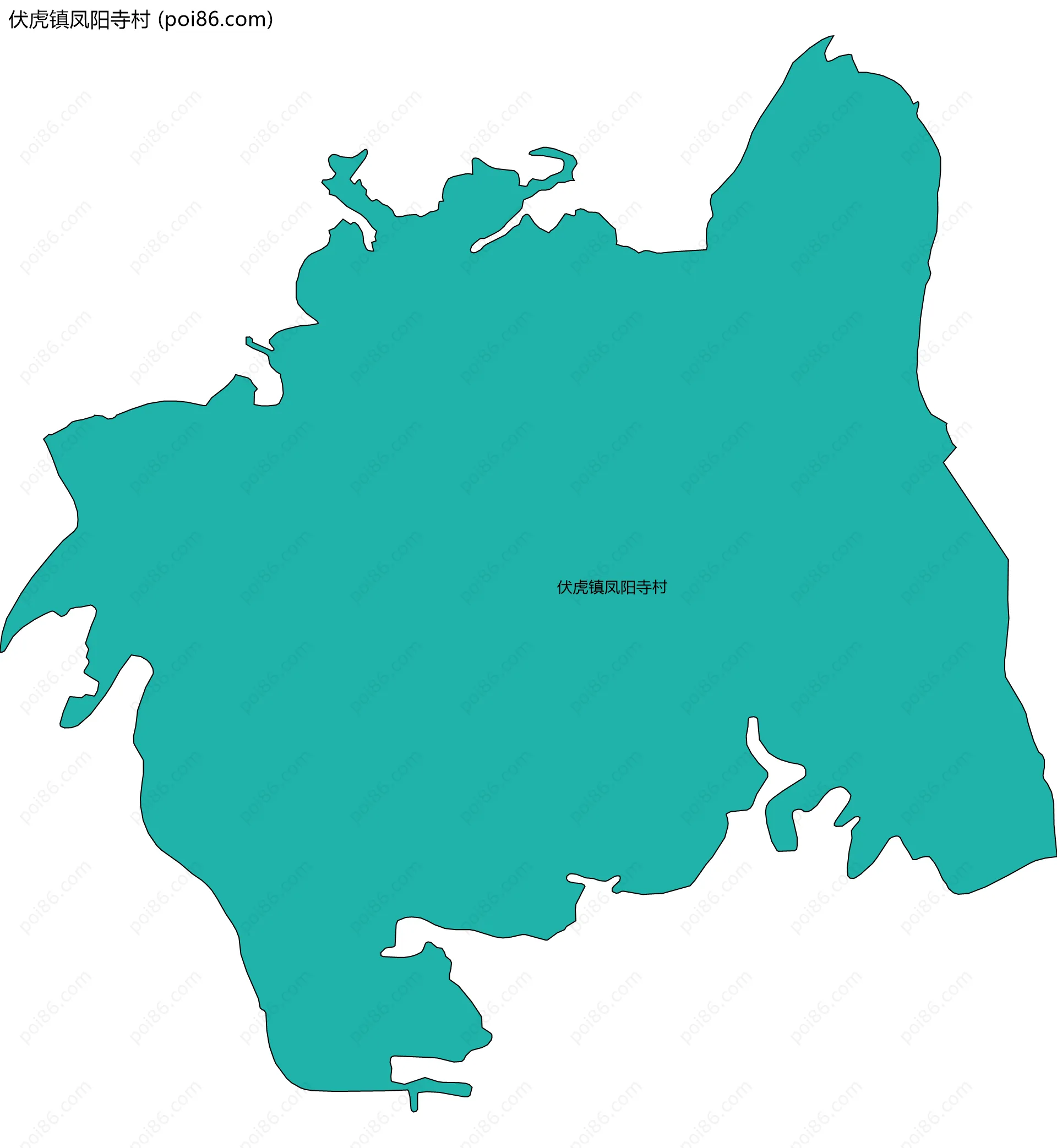 伏虎镇凤阳寺村边界地图