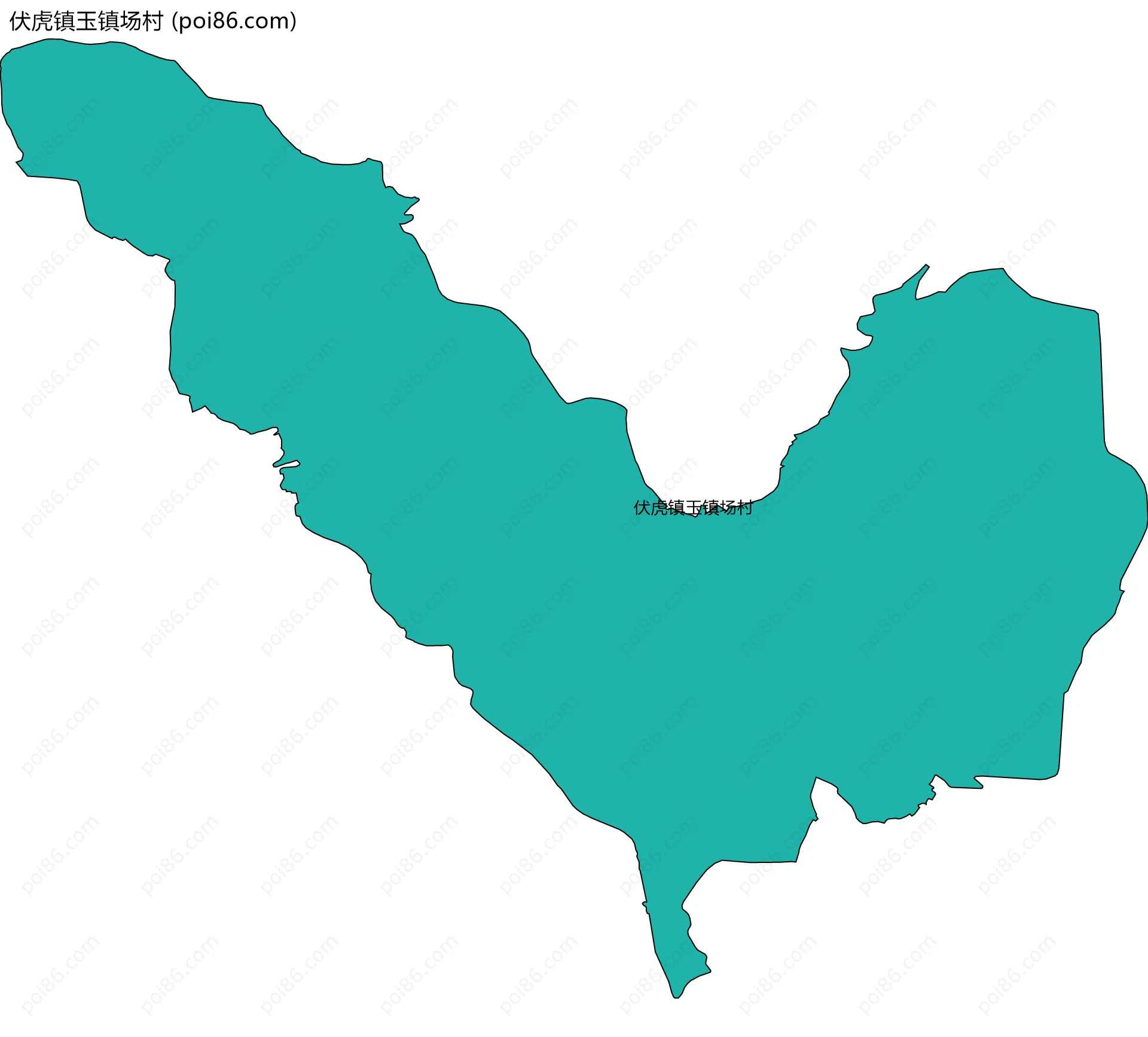 伏虎镇玉镇场村边界地图