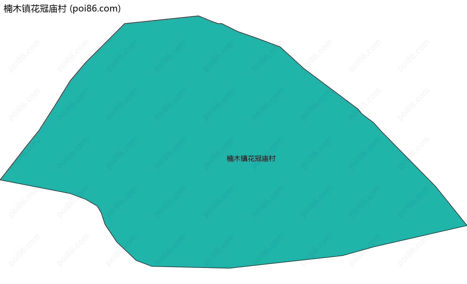 楠木镇花冠庙村边界地图