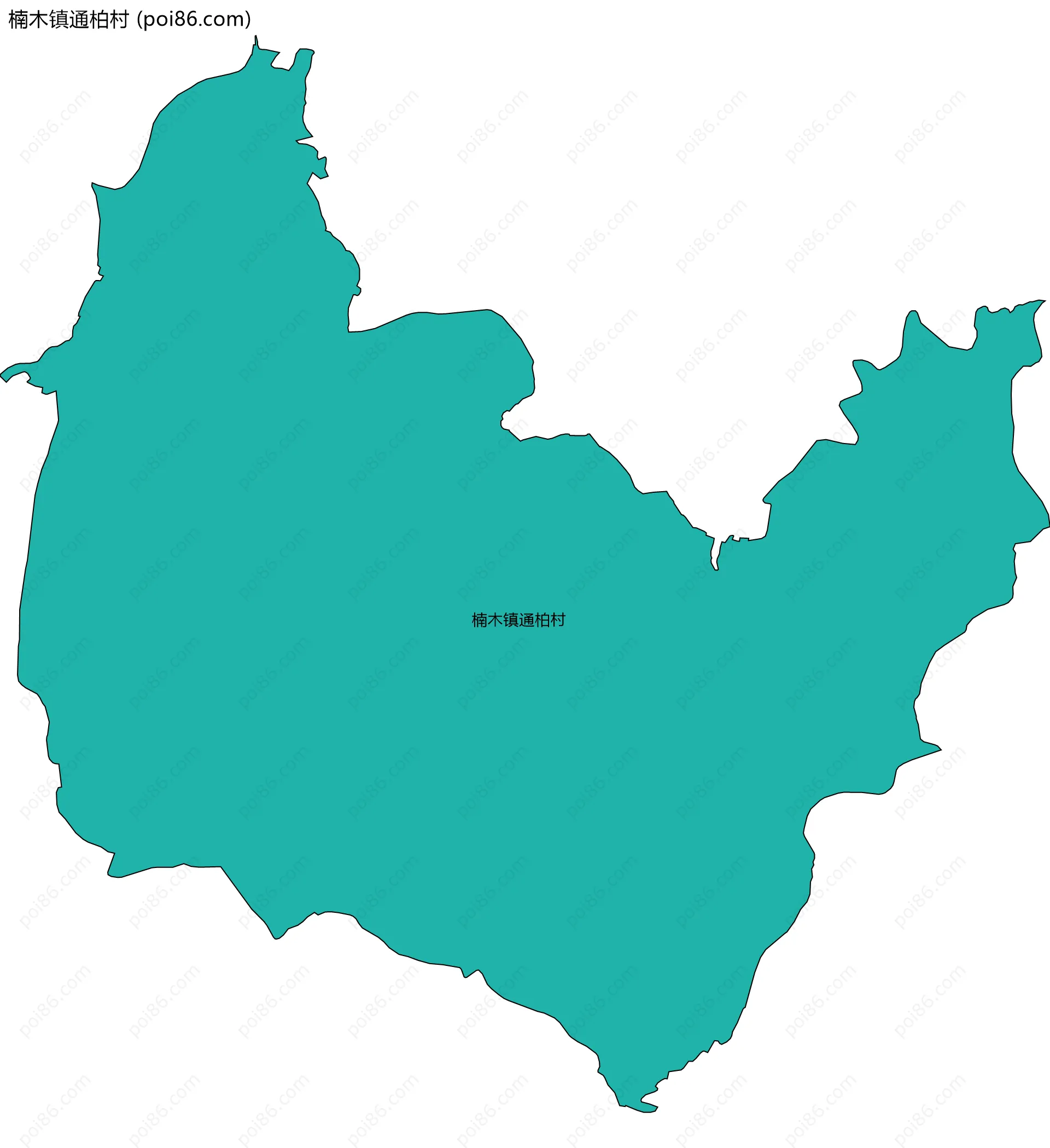 楠木镇通柏村边界地图