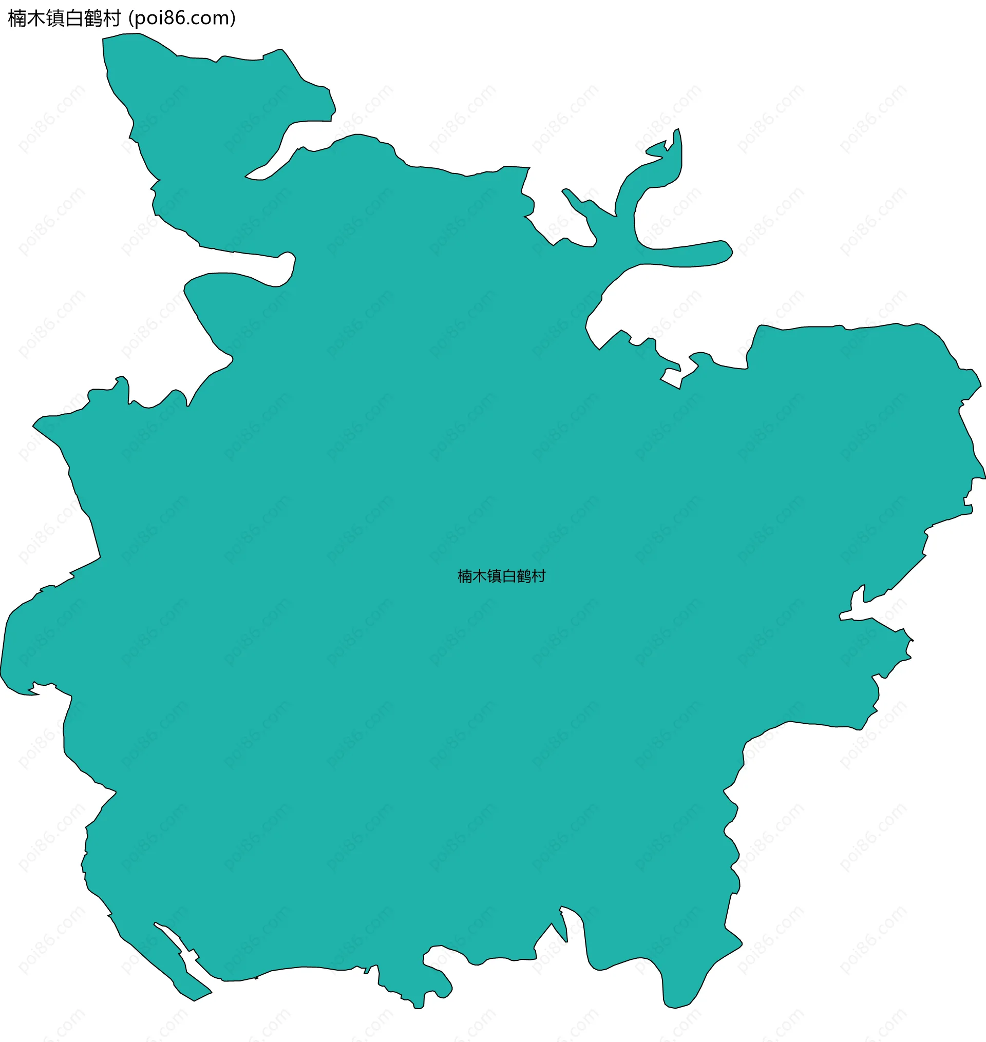 楠木镇白鹤村边界地图