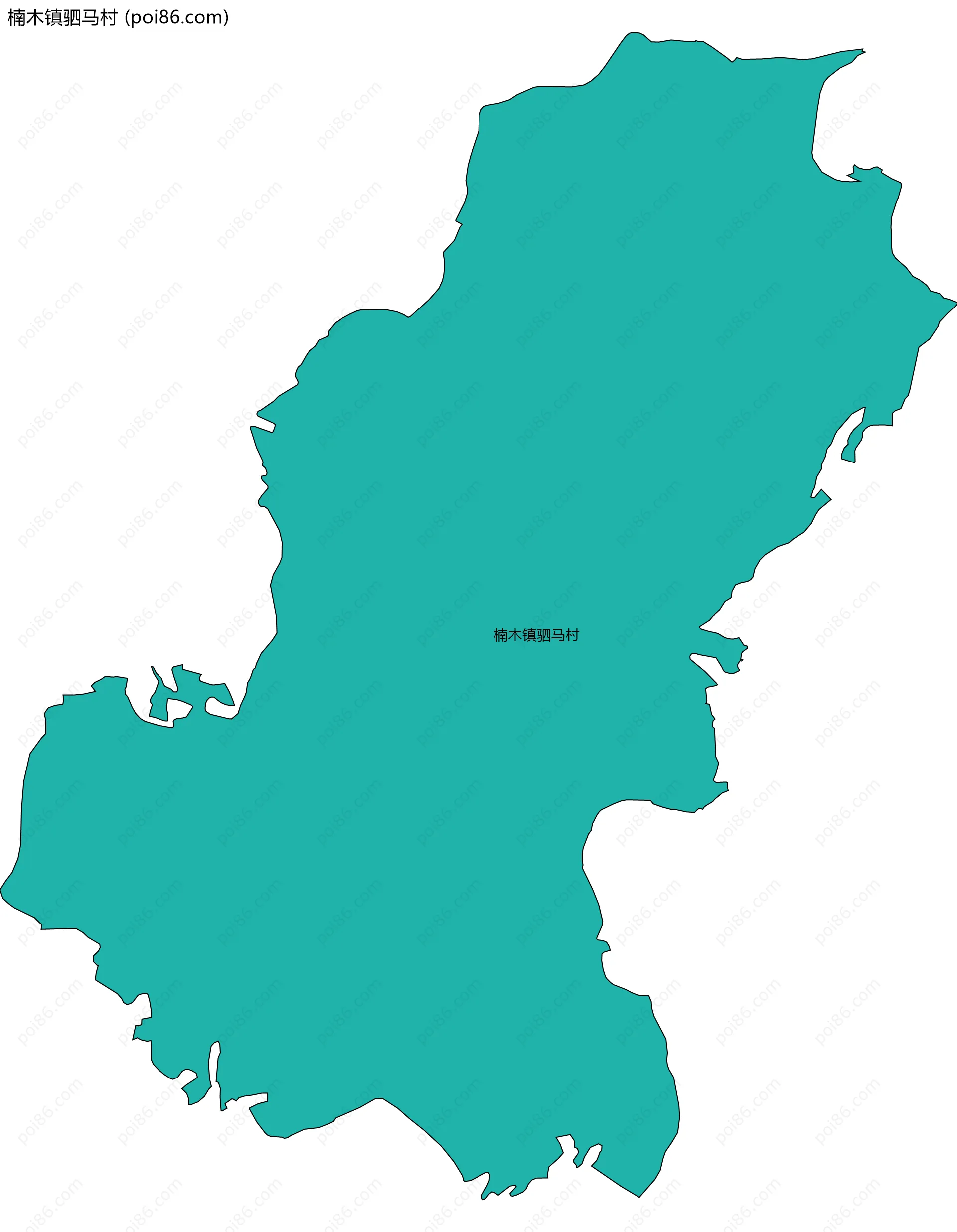 楠木镇驷马村边界地图