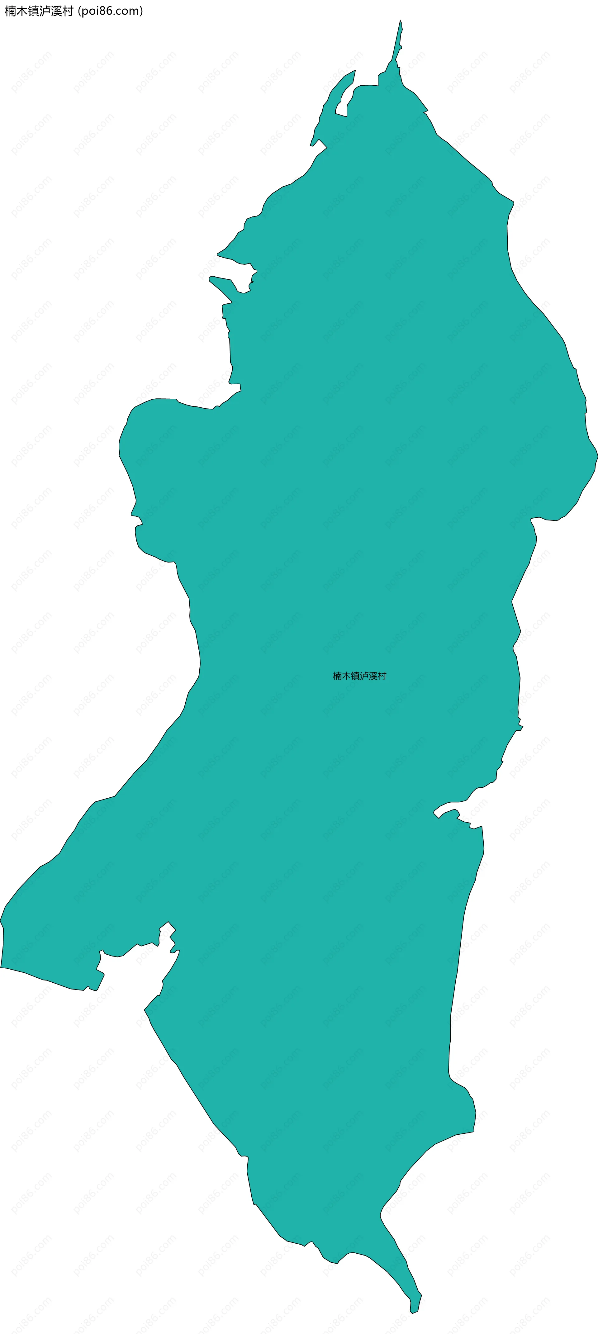 楠木镇泸溪村边界地图