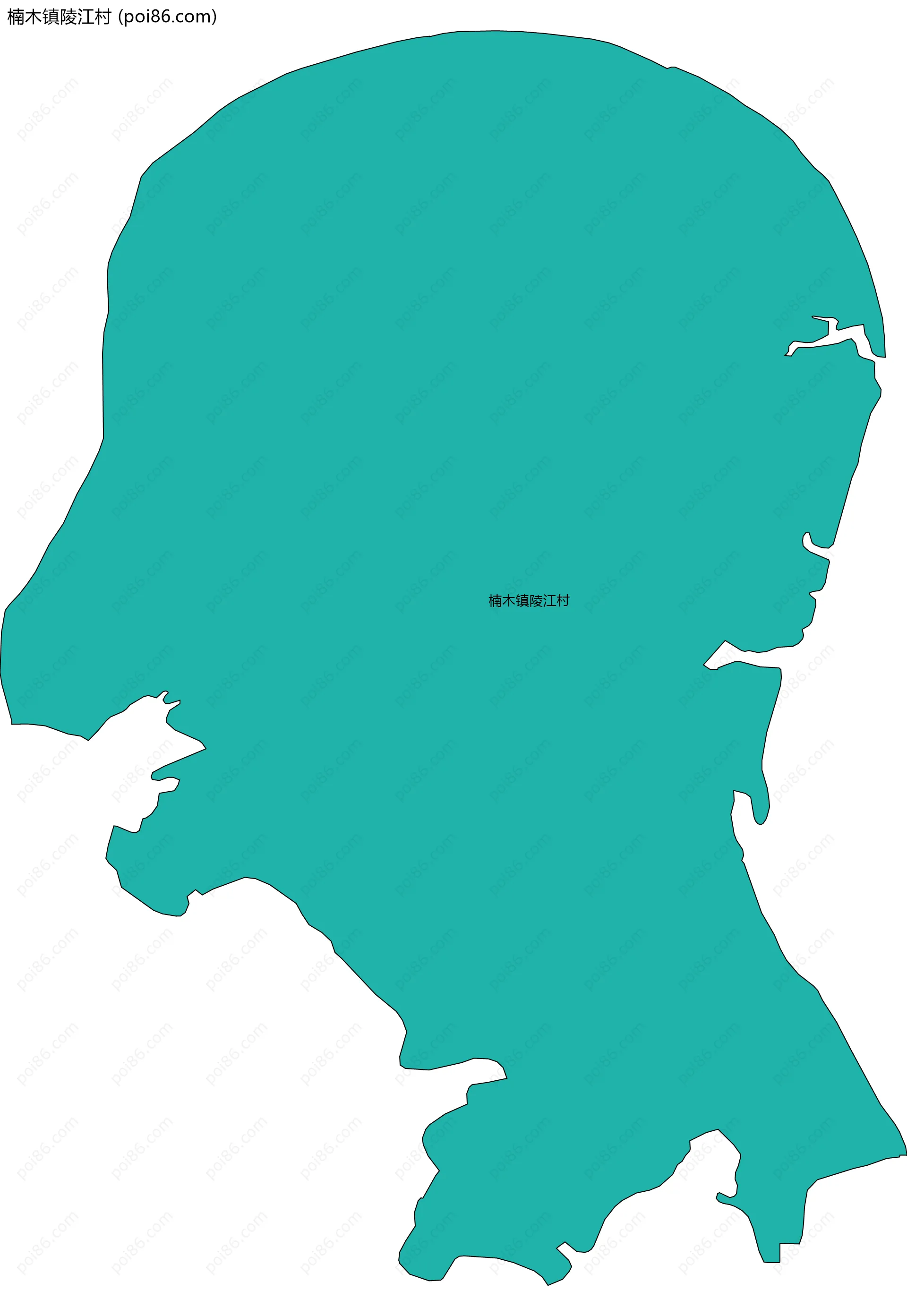 楠木镇陵江村边界地图