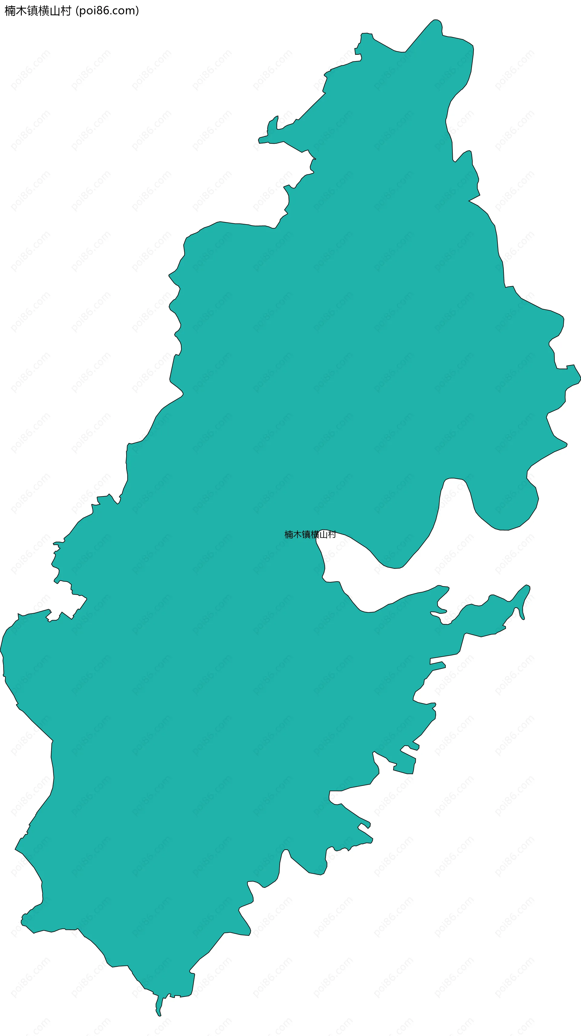 楠木镇横山村边界地图