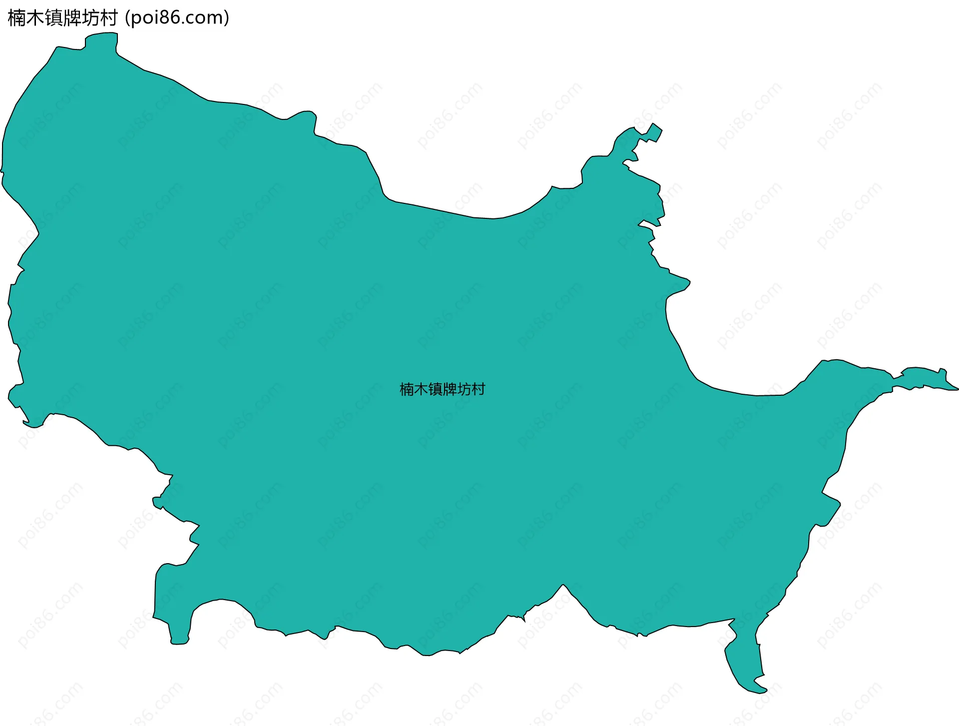 楠木镇牌坊村边界地图