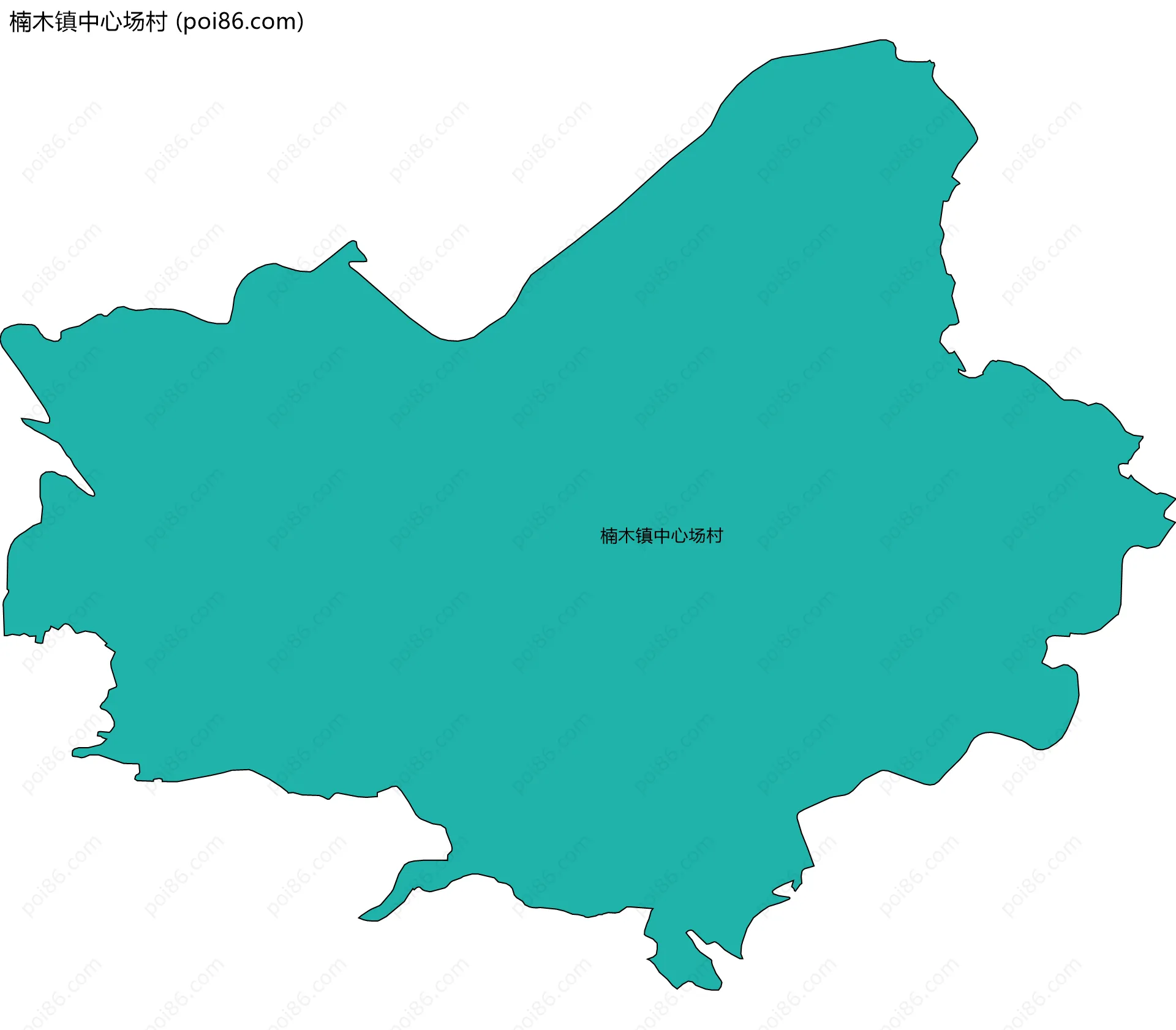 楠木镇中心场村边界地图