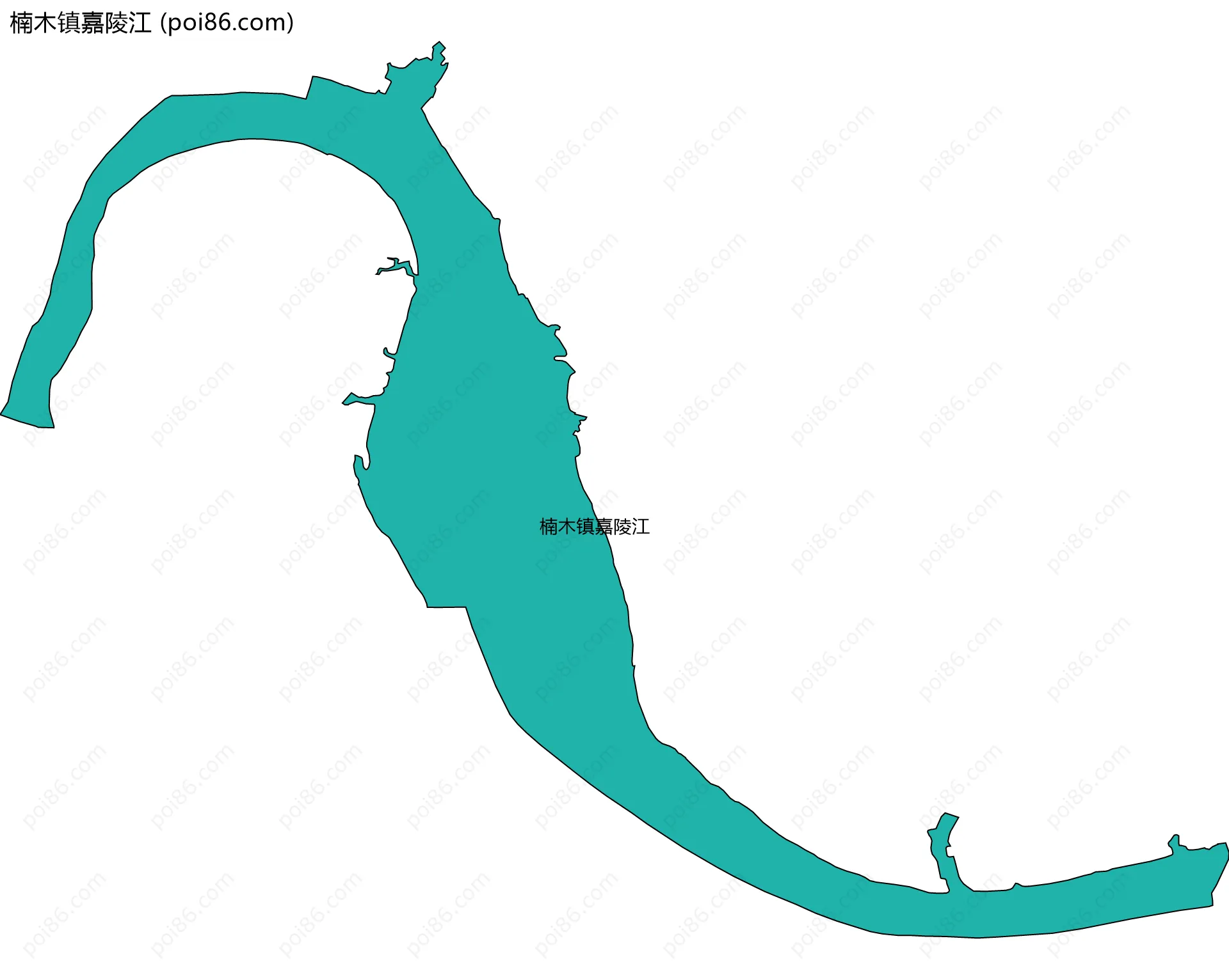 楠木镇嘉陵江边界地图