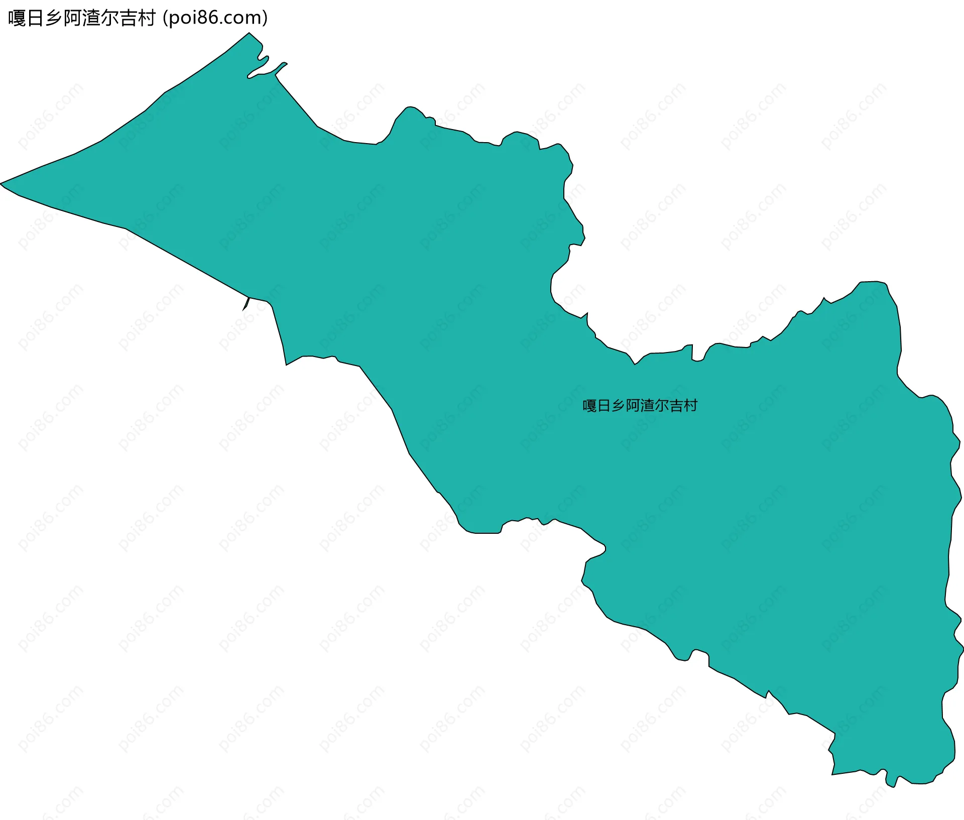 嘎日乡阿渣尔吉村边界地图