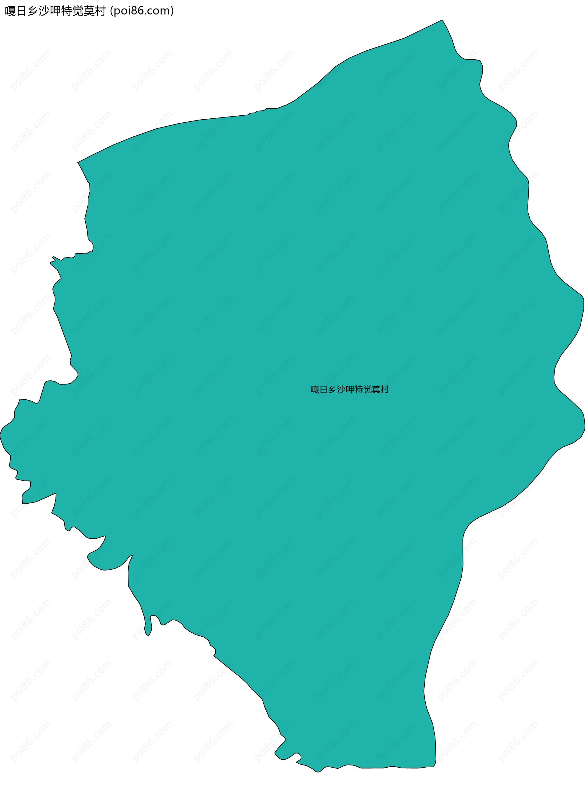 嘎日乡沙呷特觉莫村边界地图