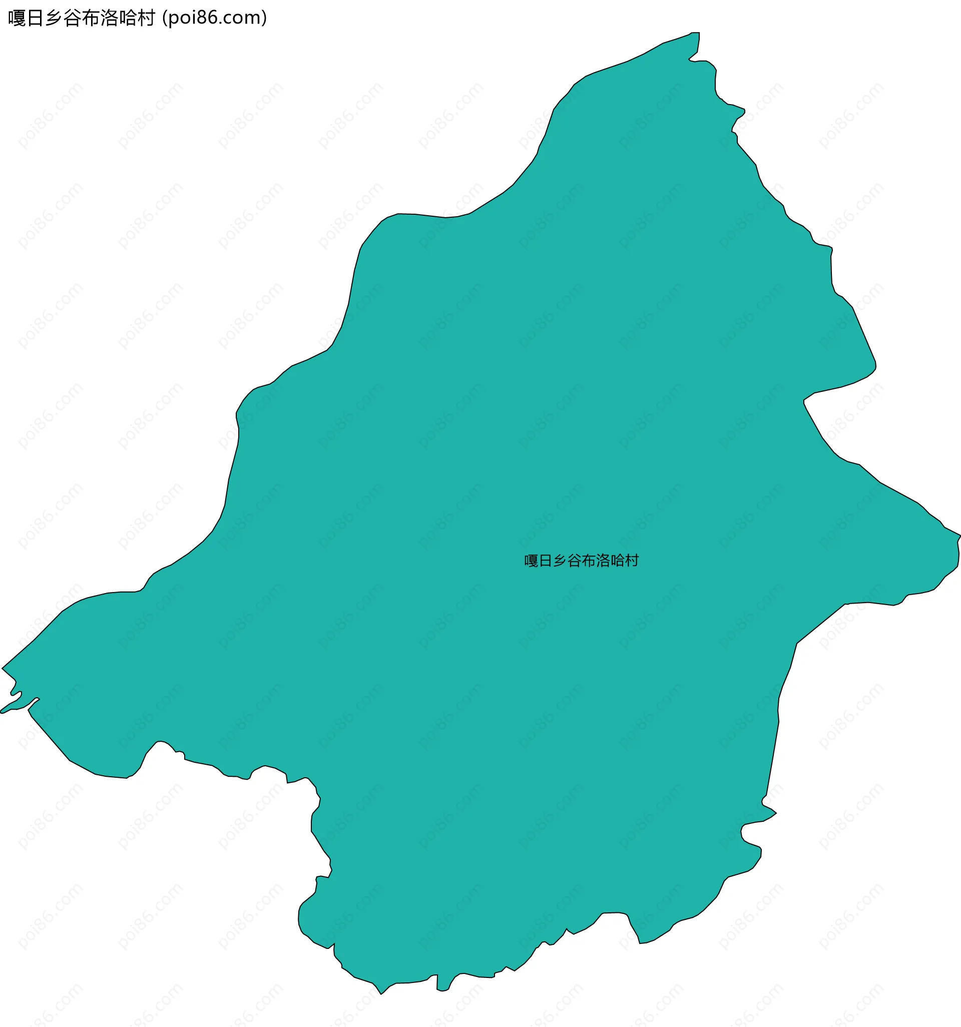 嘎日乡谷布洛哈村边界地图