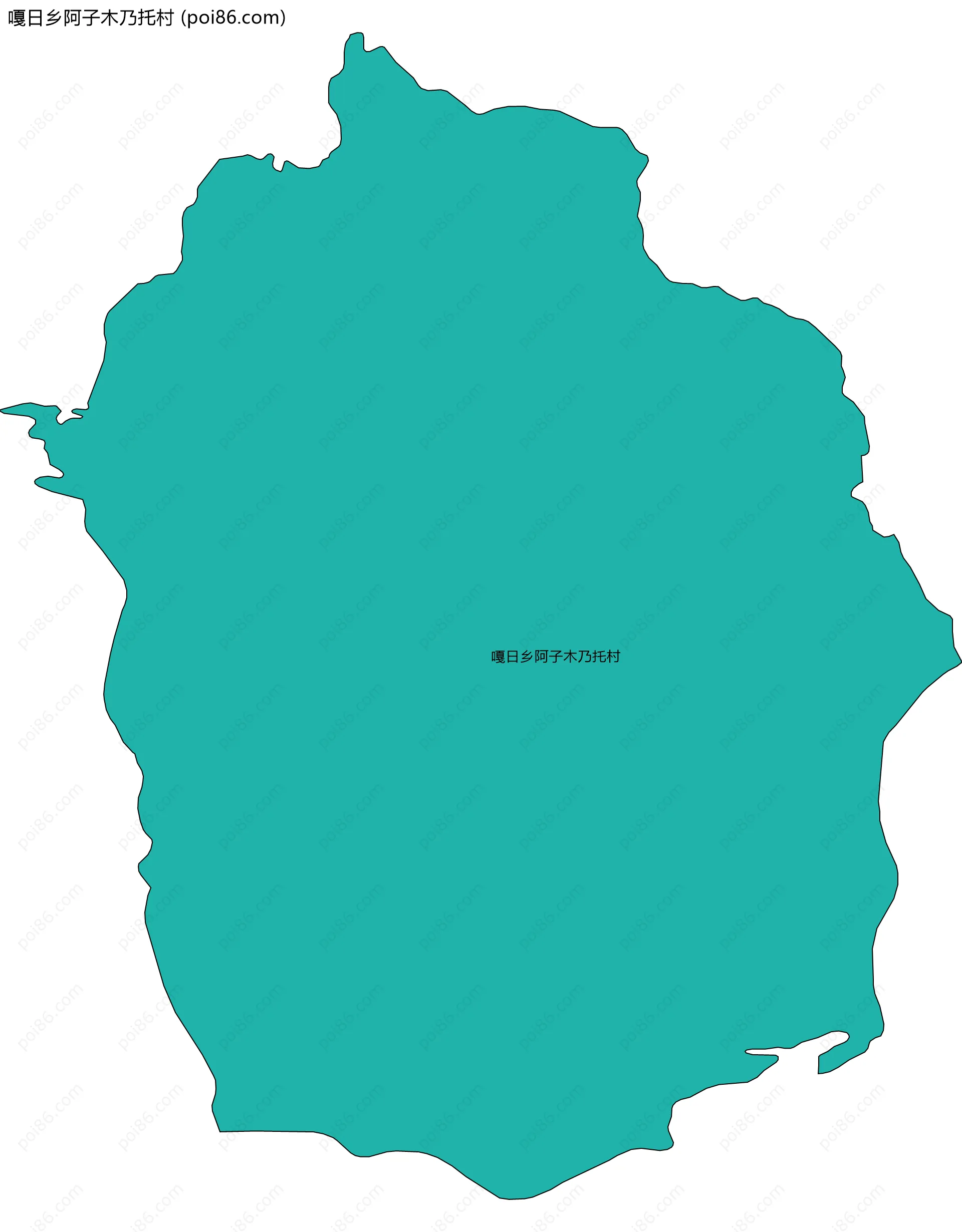 嘎日乡阿子木乃托村边界地图