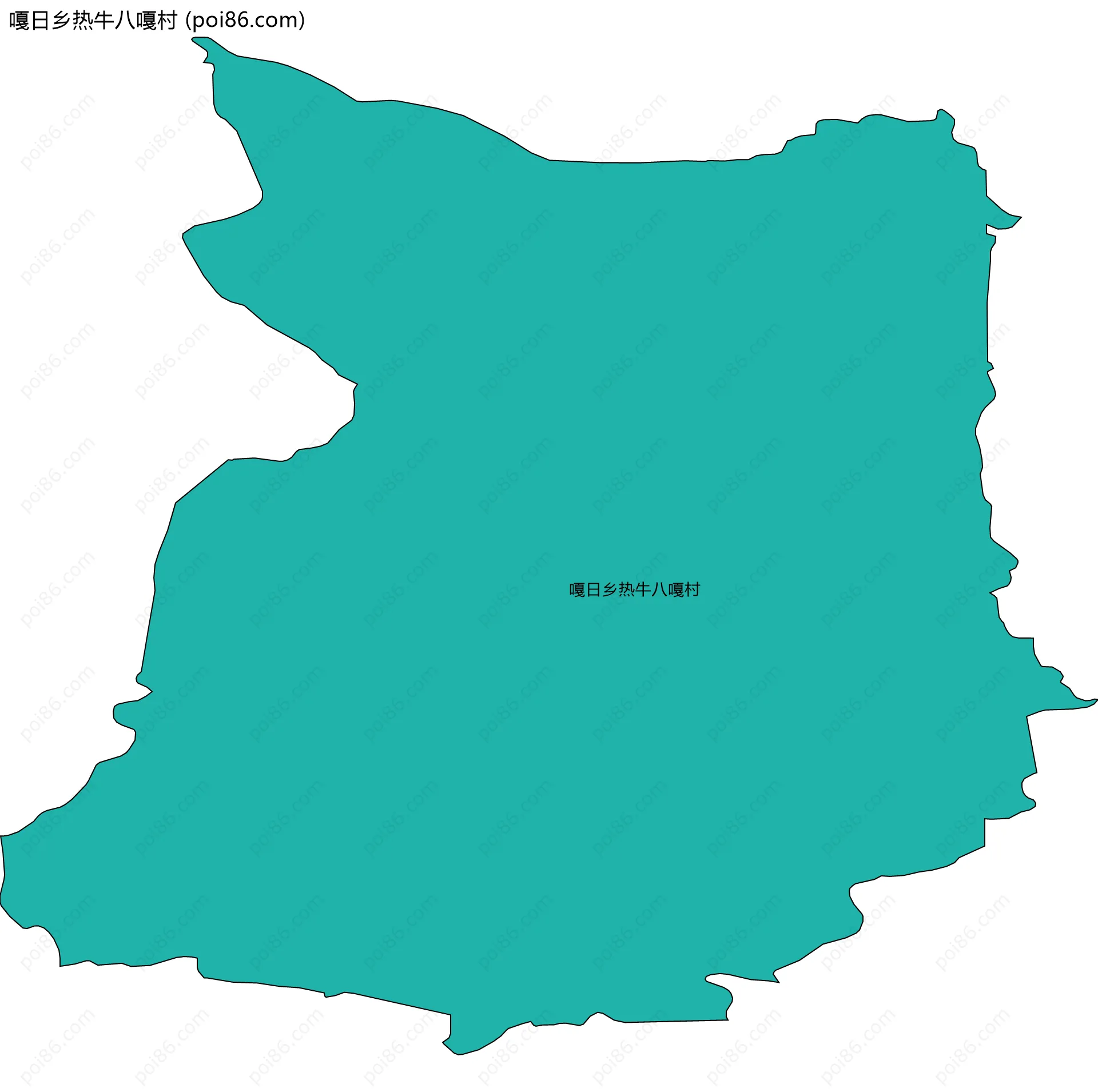 嘎日乡热牛八嘎村边界地图