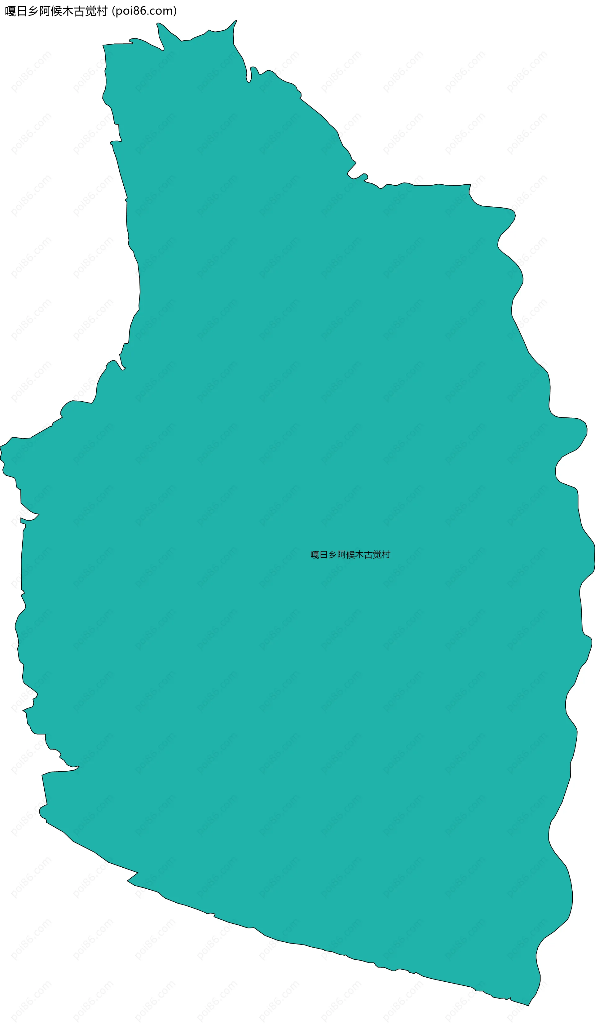 嘎日乡阿候木古觉村边界地图