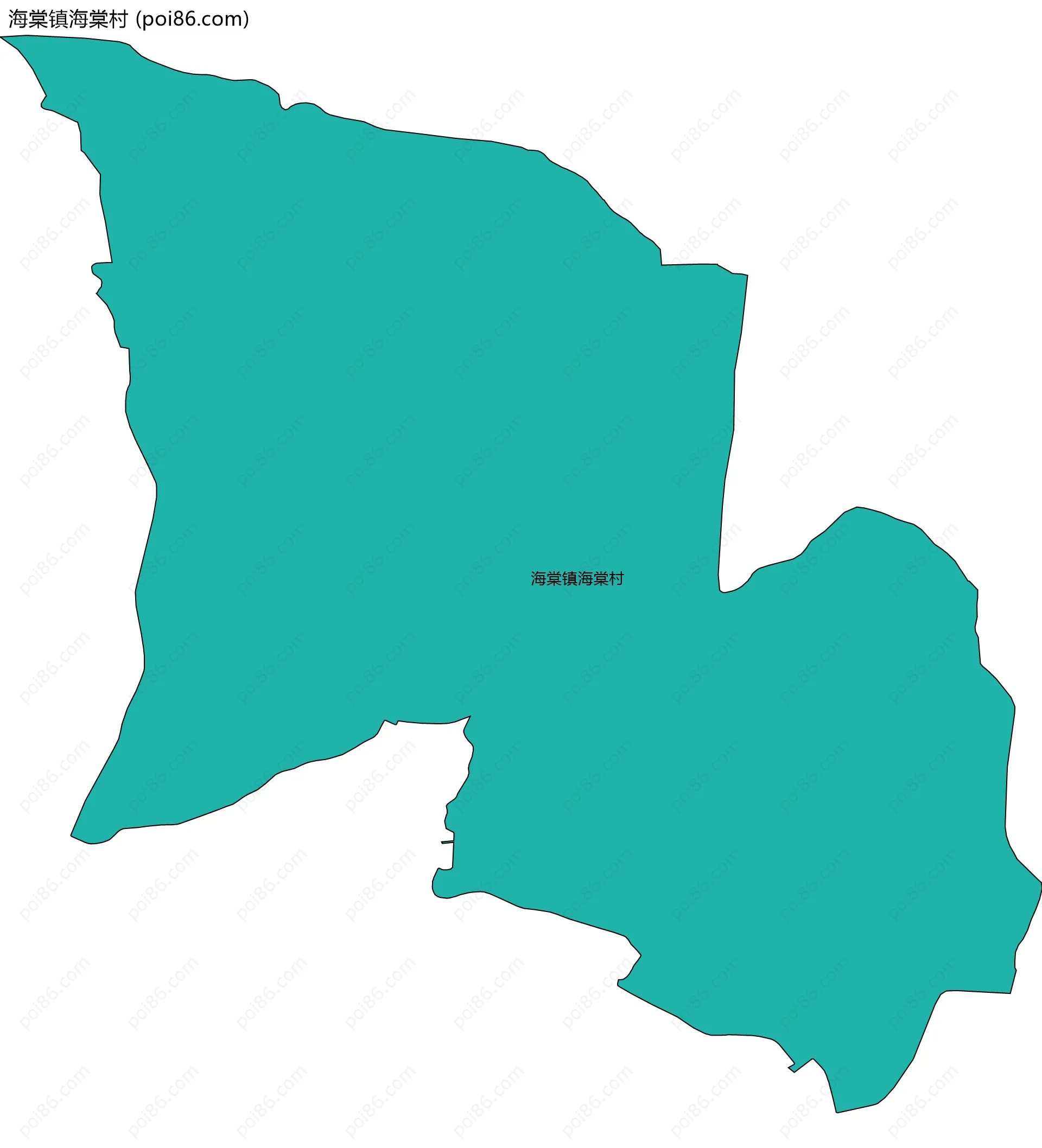 海棠镇海棠村边界地图