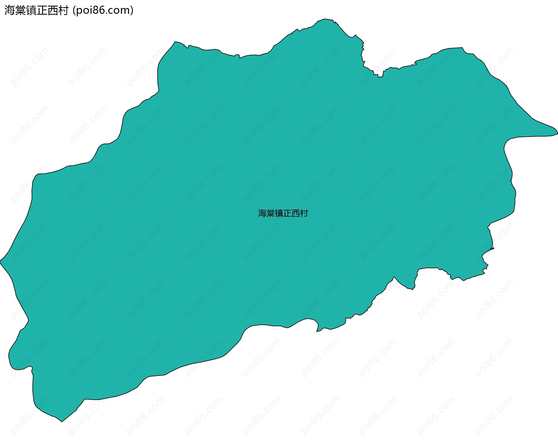 海棠镇正西村边界地图