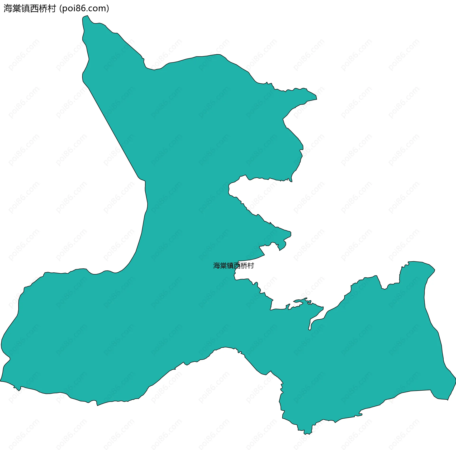 海棠镇西桥村边界地图