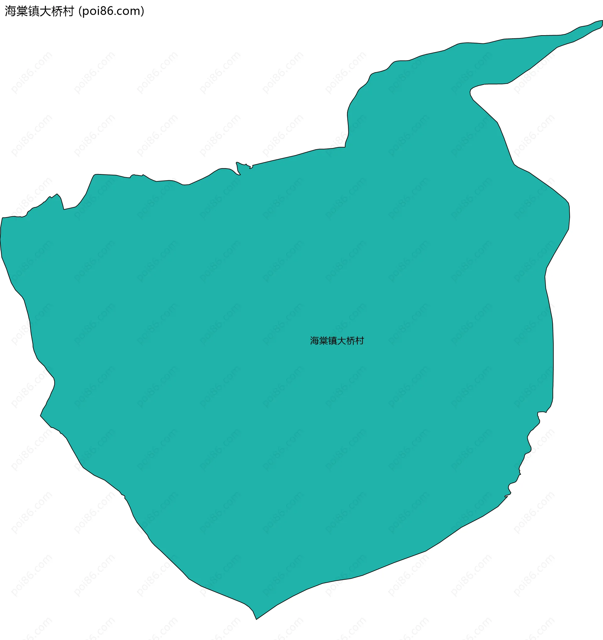 海棠镇大桥村边界地图