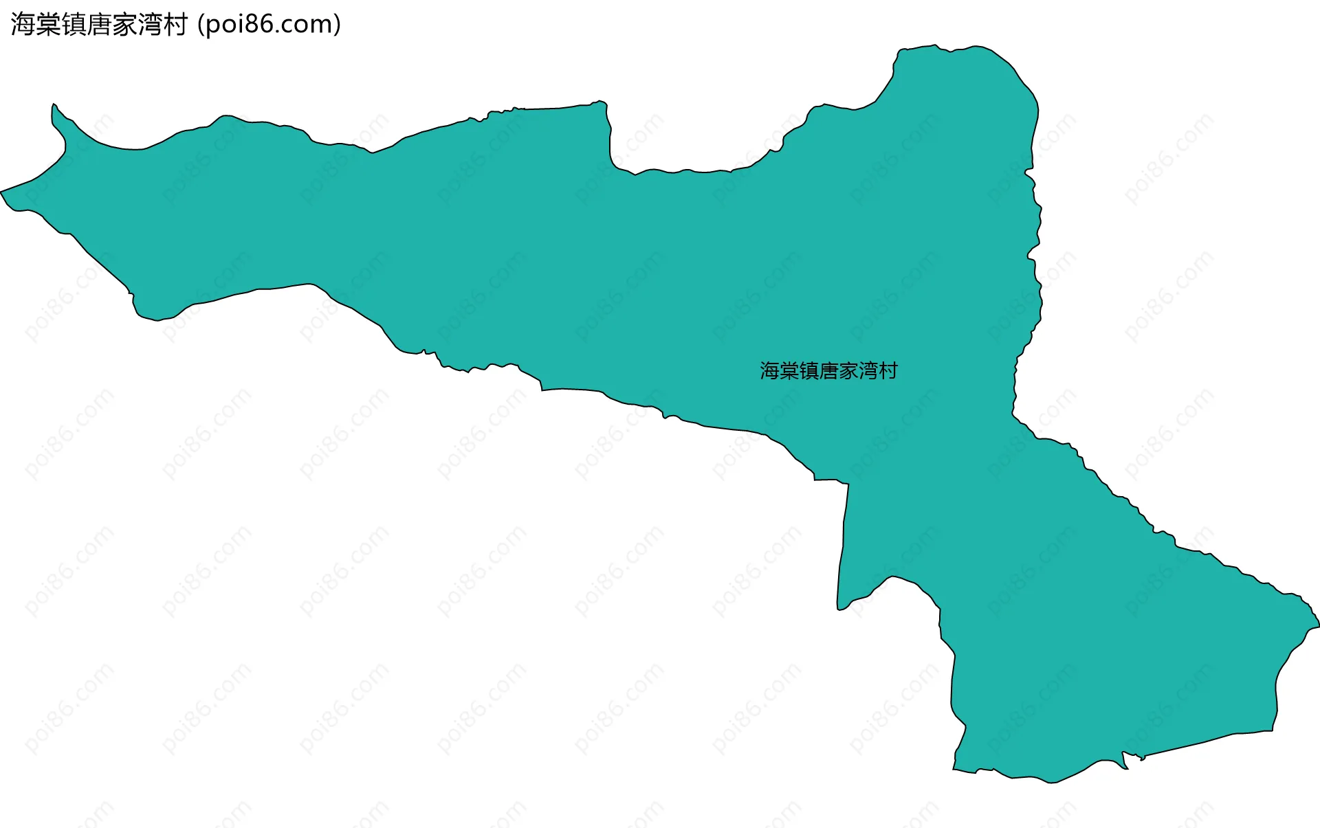 海棠镇唐家湾村边界地图
