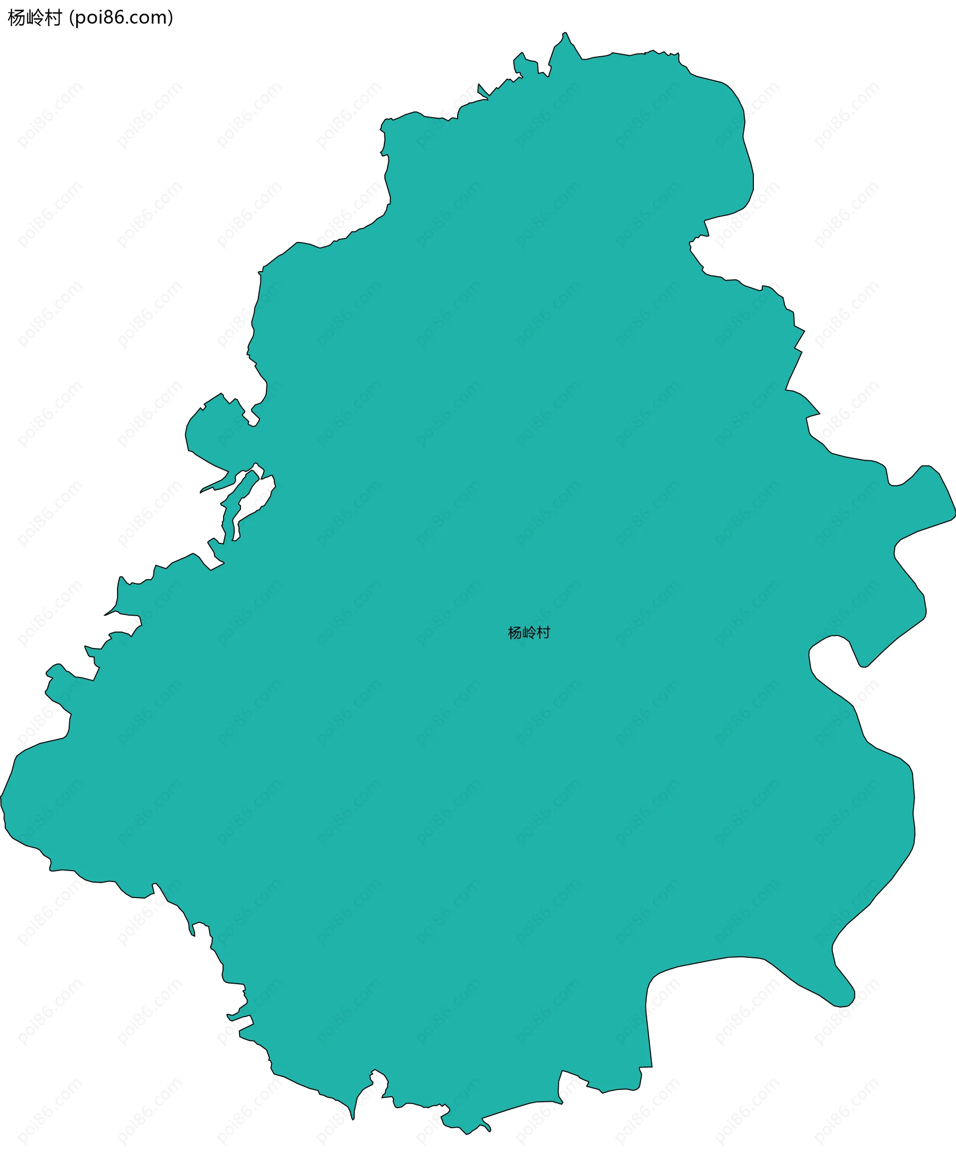 杨岭村边界地图