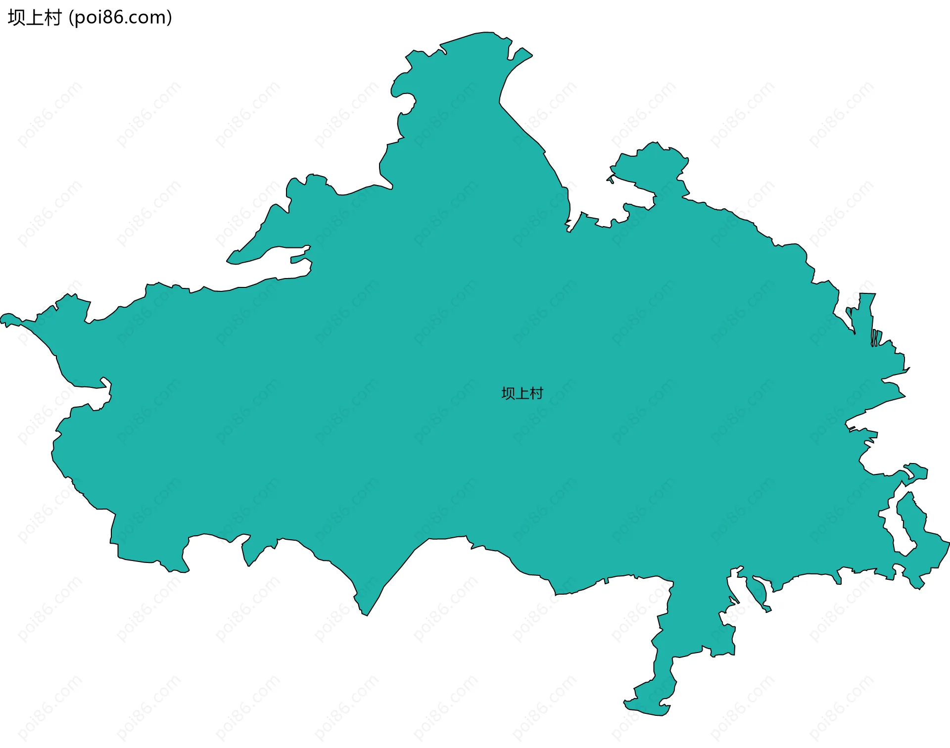 坝上村边界地图