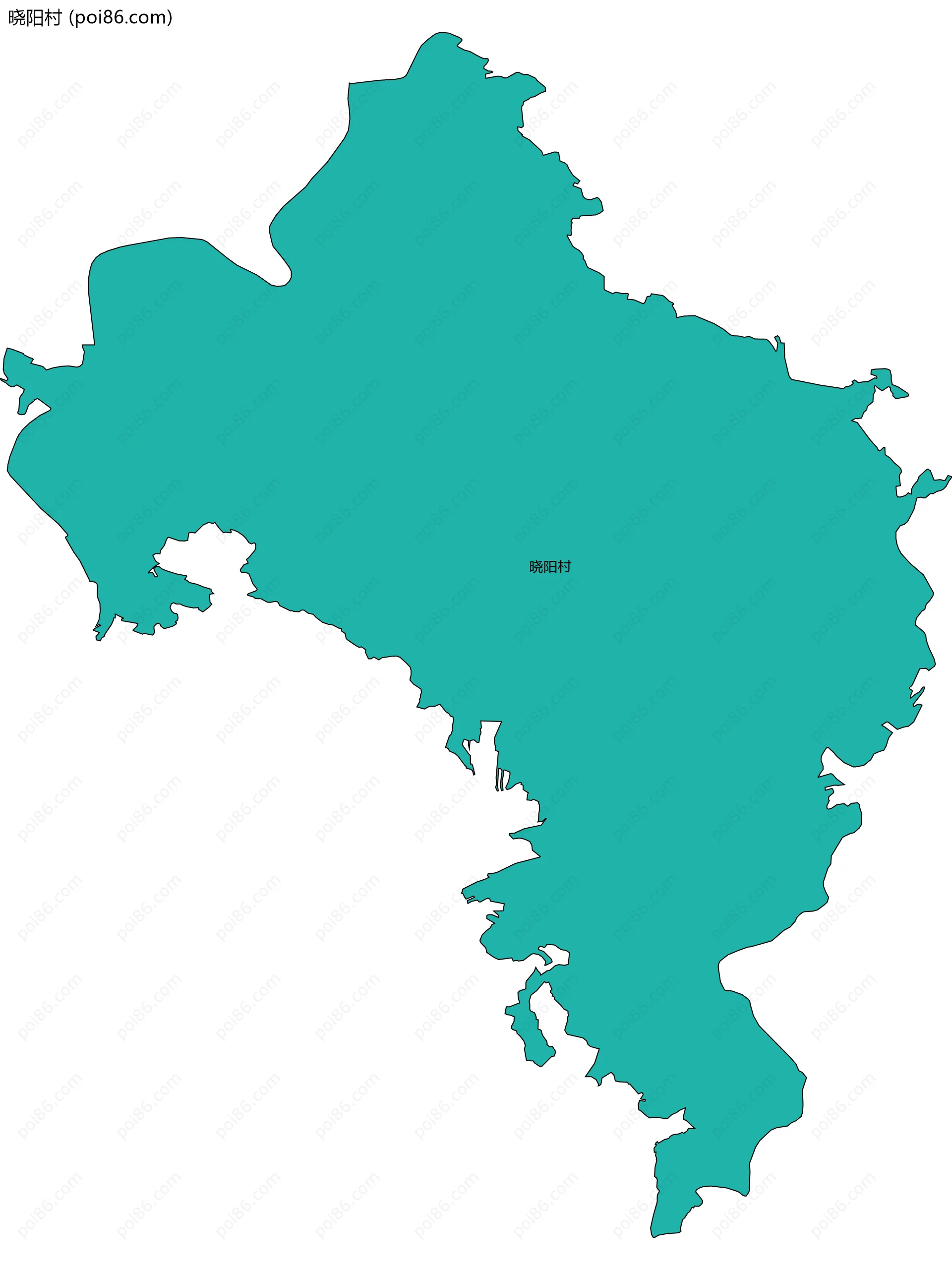 晓阳村边界地图