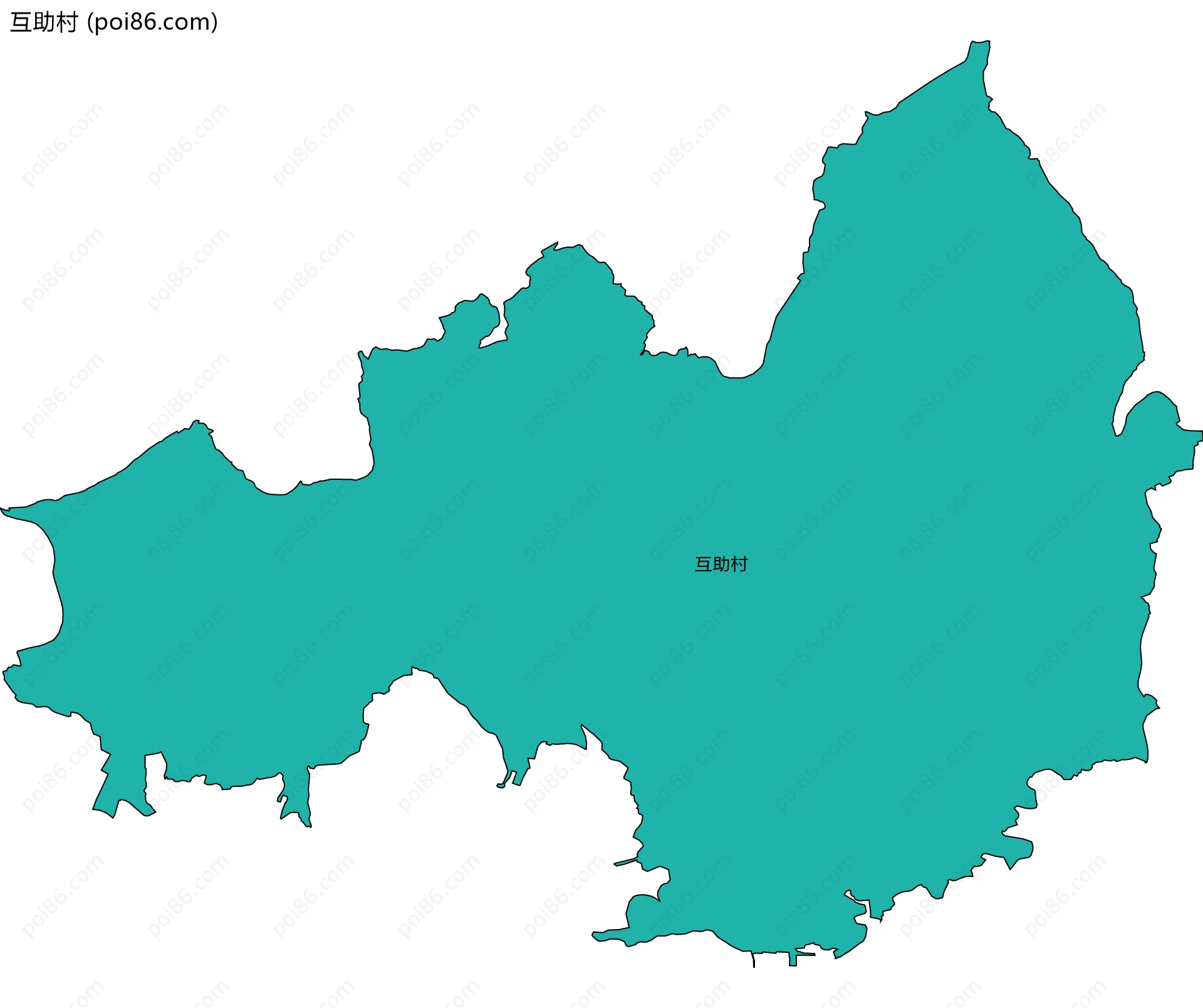互助村边界地图