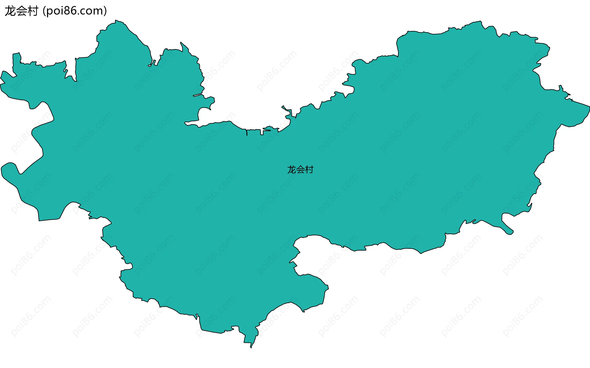 龙会村边界地图