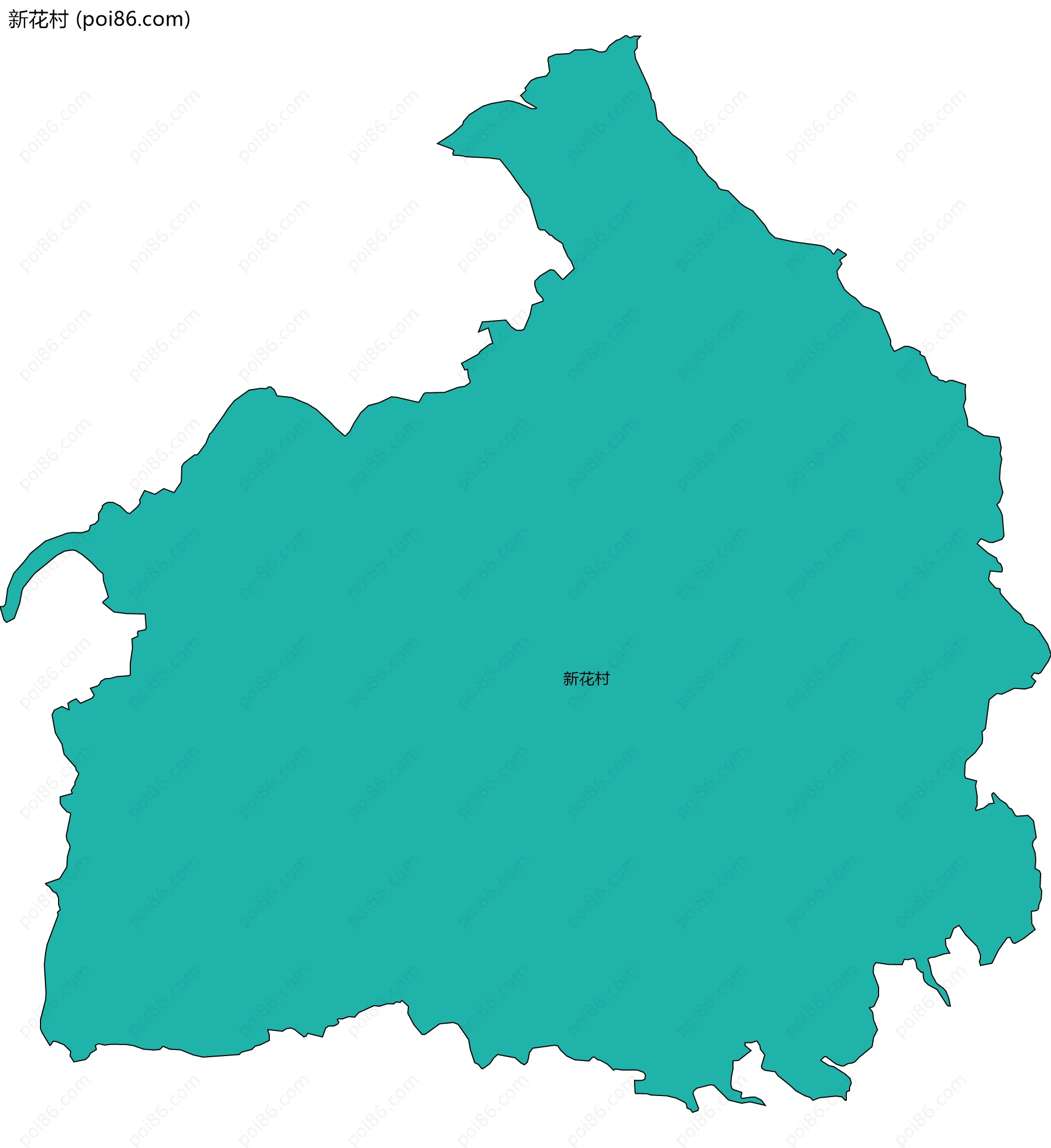 新花村边界地图