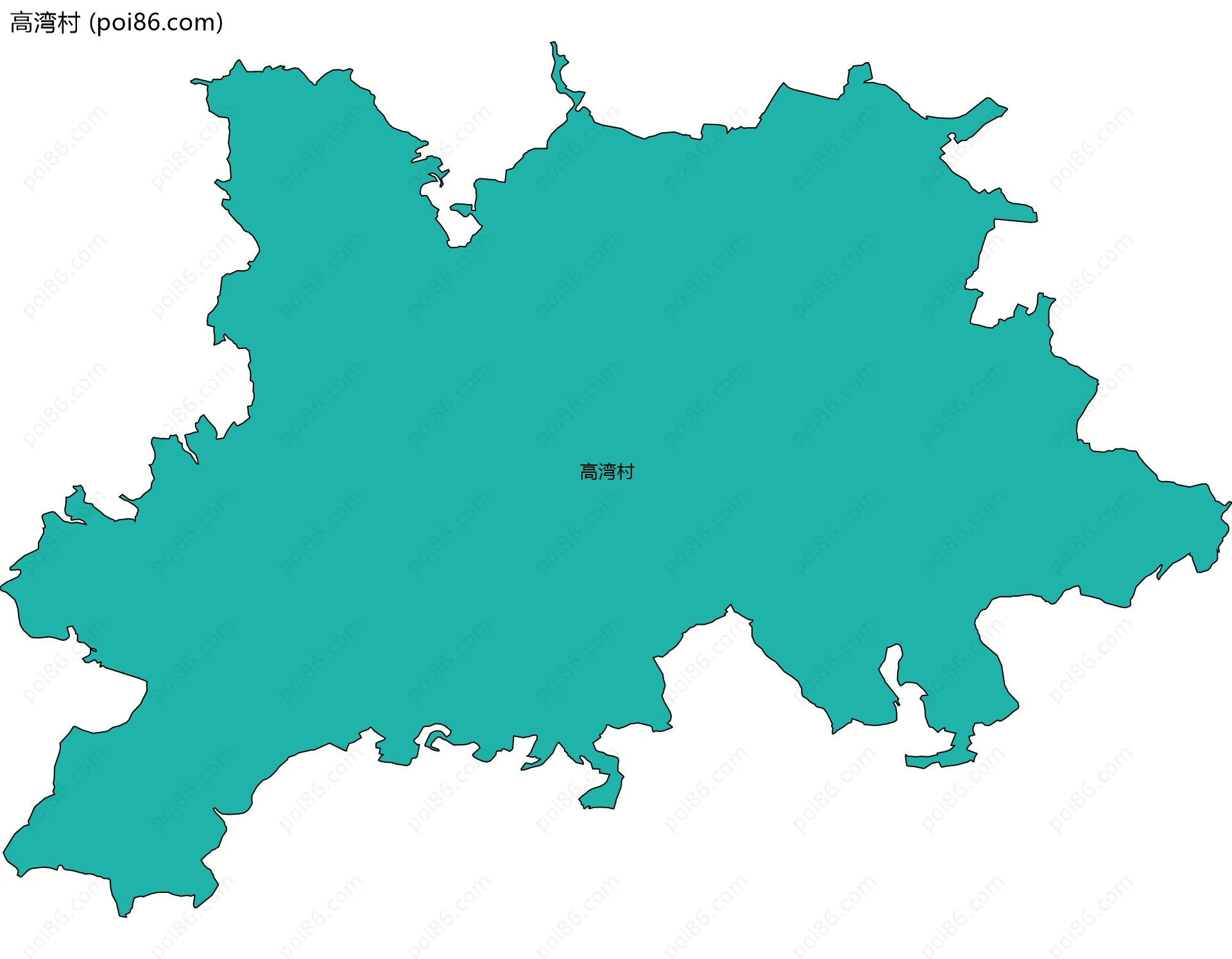 高湾村边界地图