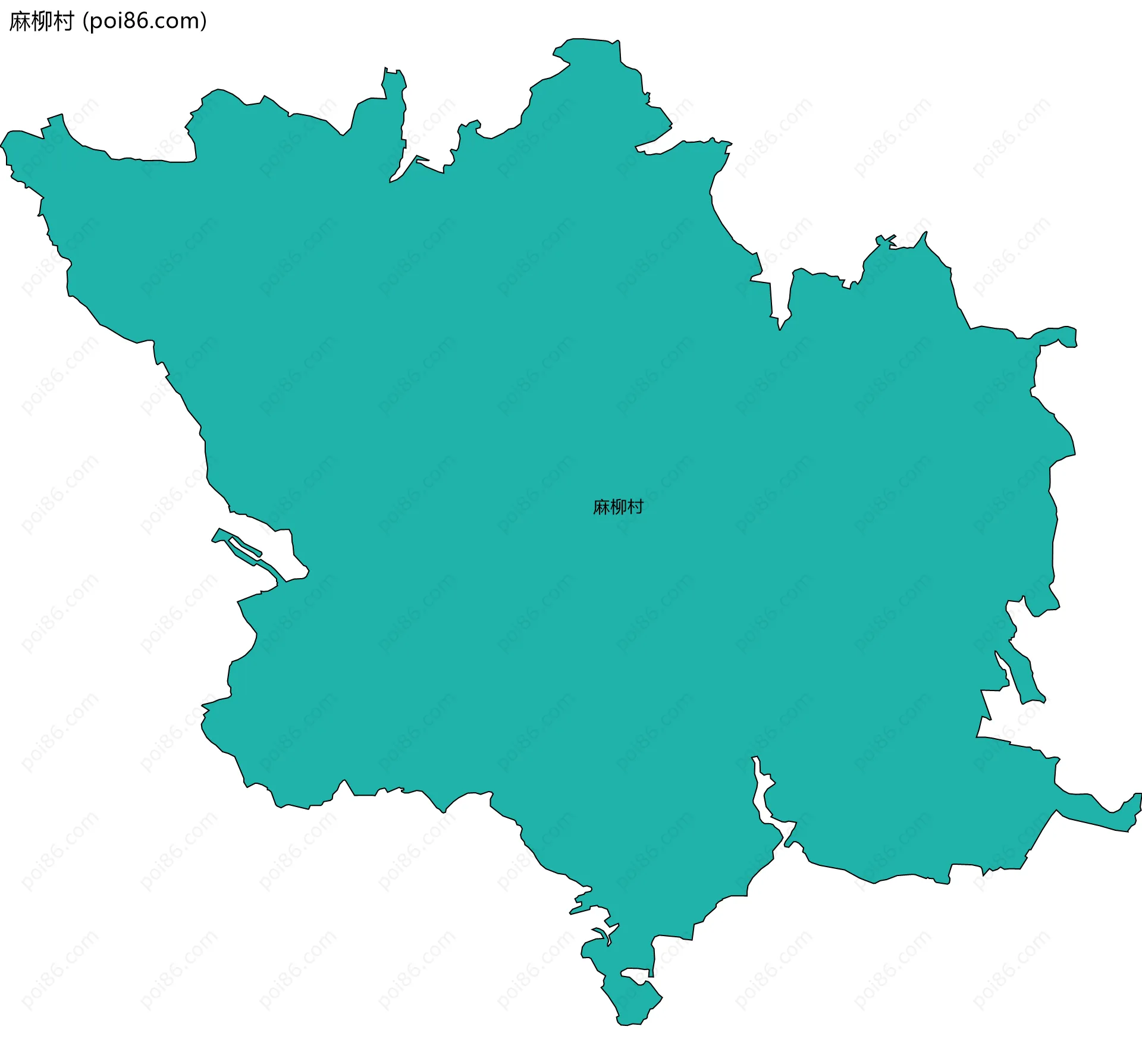 麻柳村边界地图