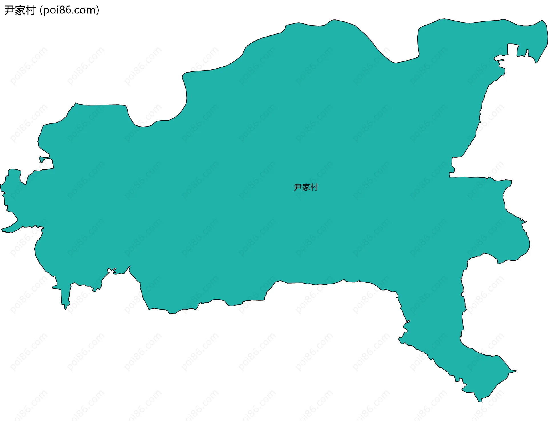 尹家村边界地图