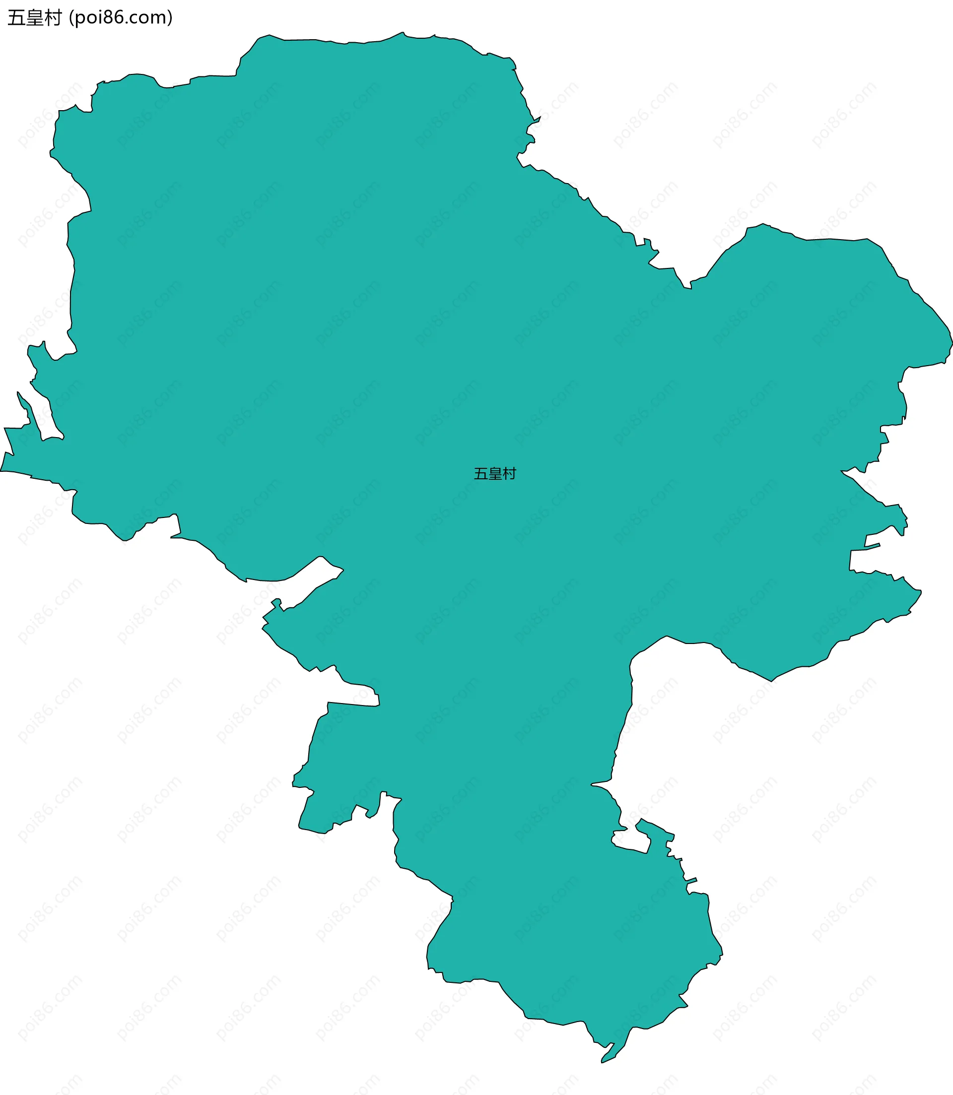 五皇村边界地图