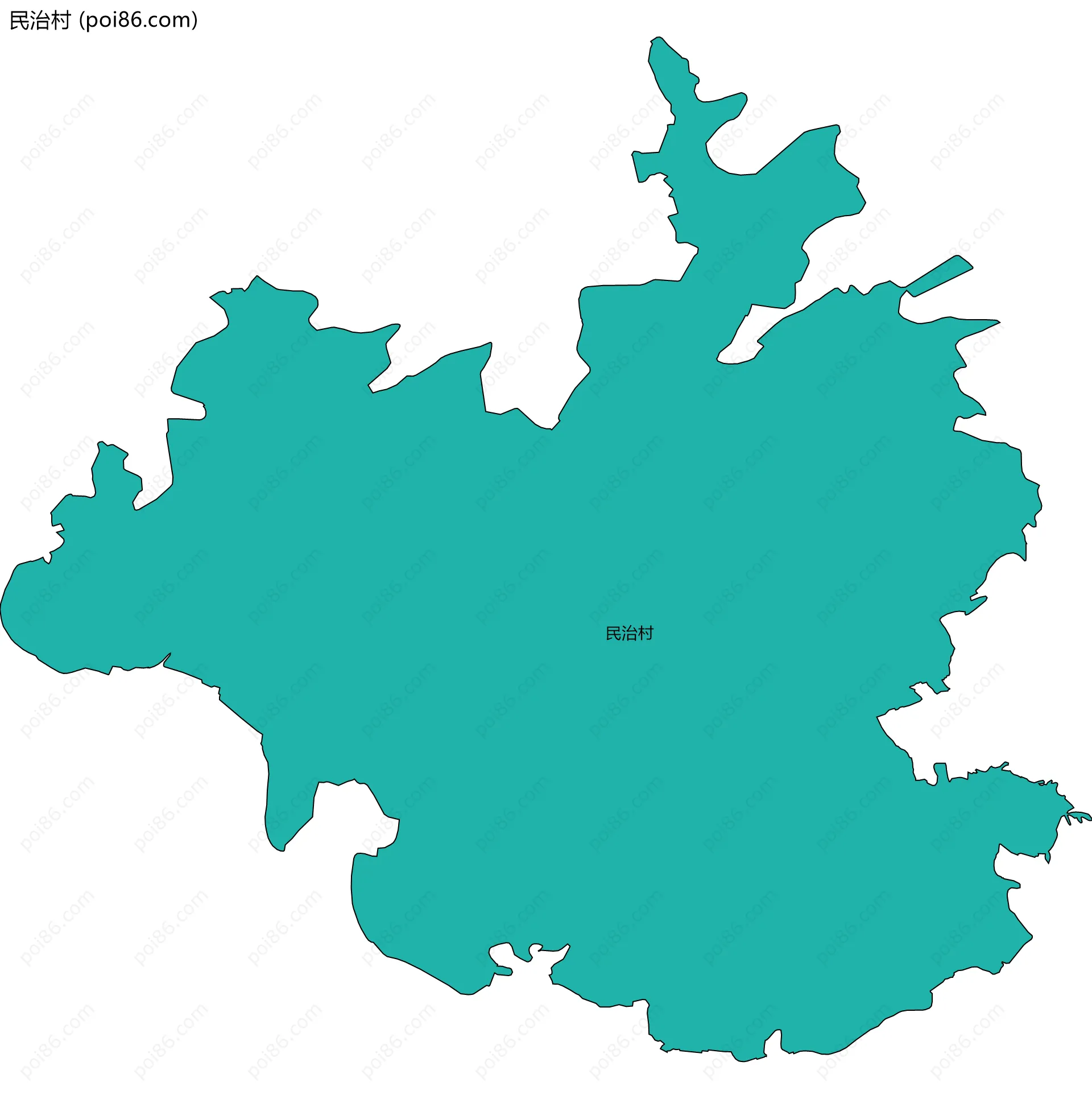民治村边界地图