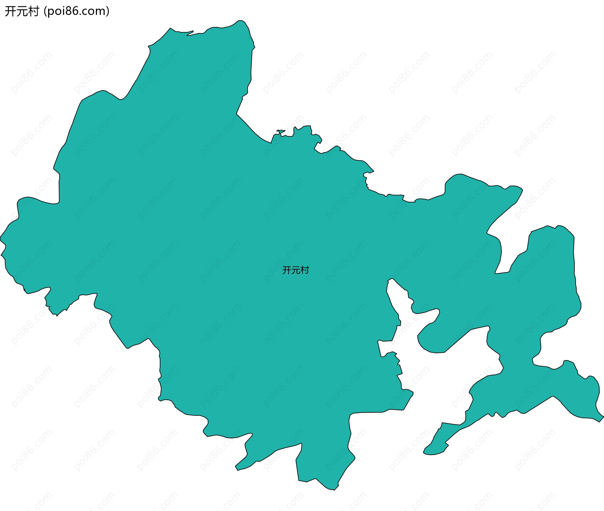 开元村边界地图