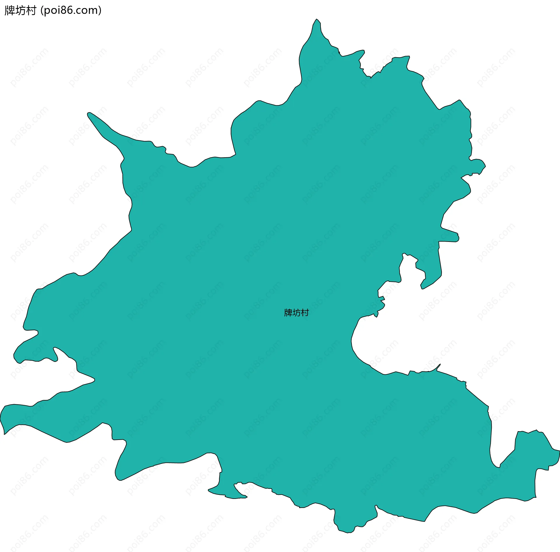 牌坊村边界地图