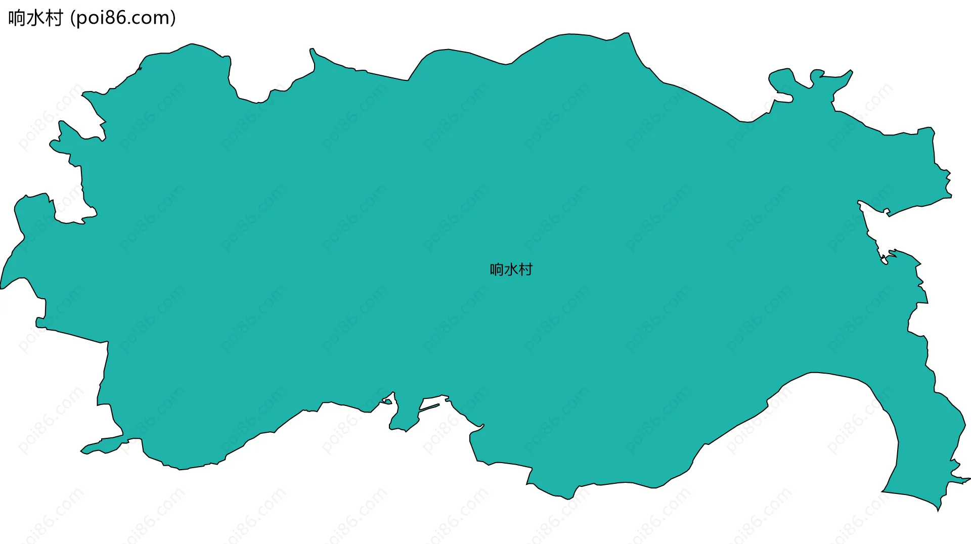 响水村边界地图