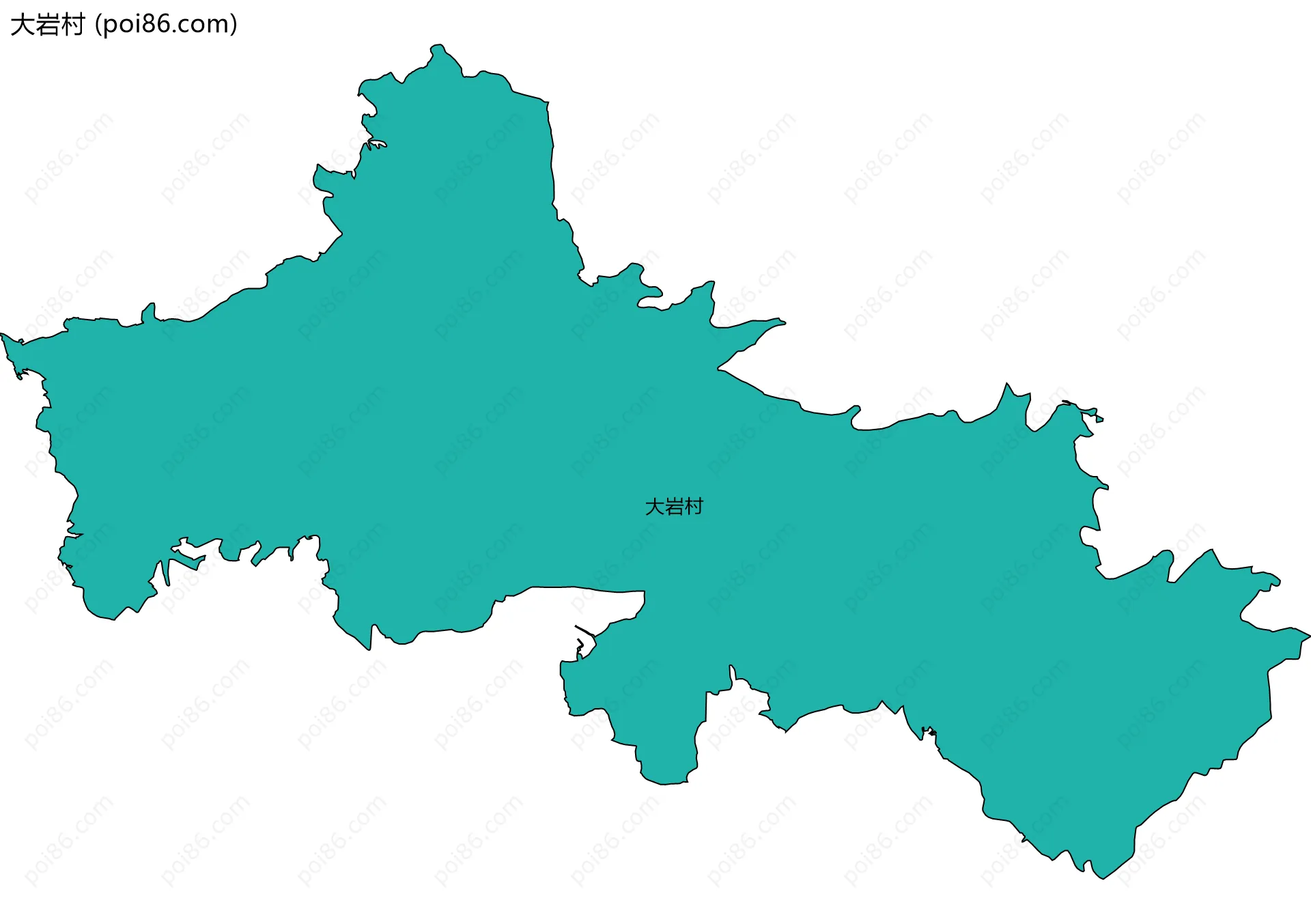 大岩村边界地图