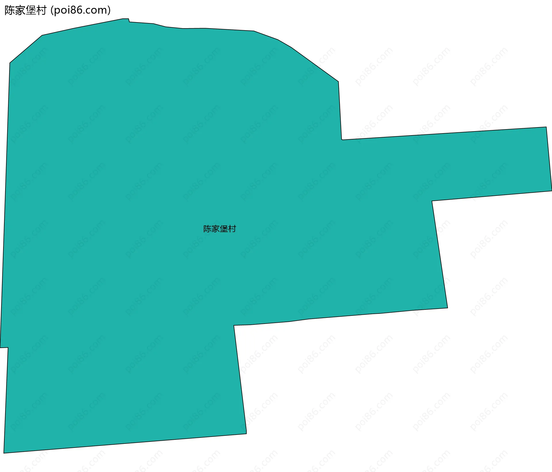 陈家堡村边界地图