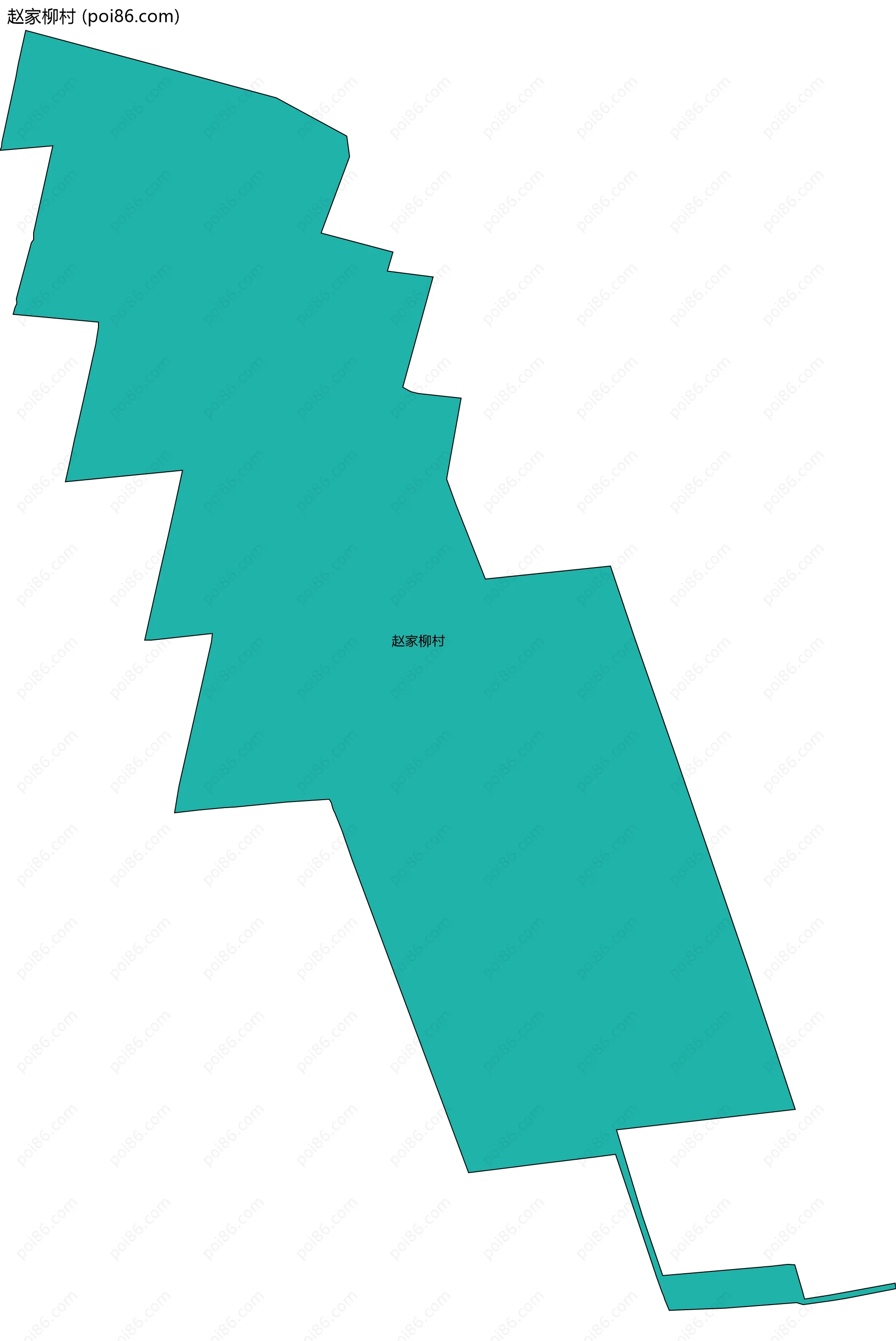 赵家柳村边界地图