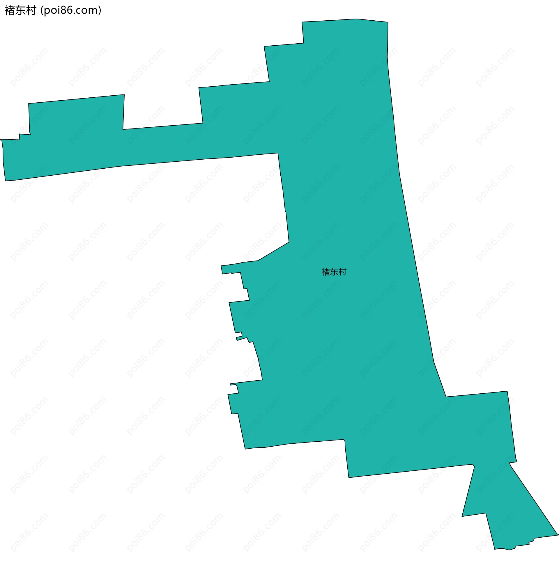 褚东村边界地图