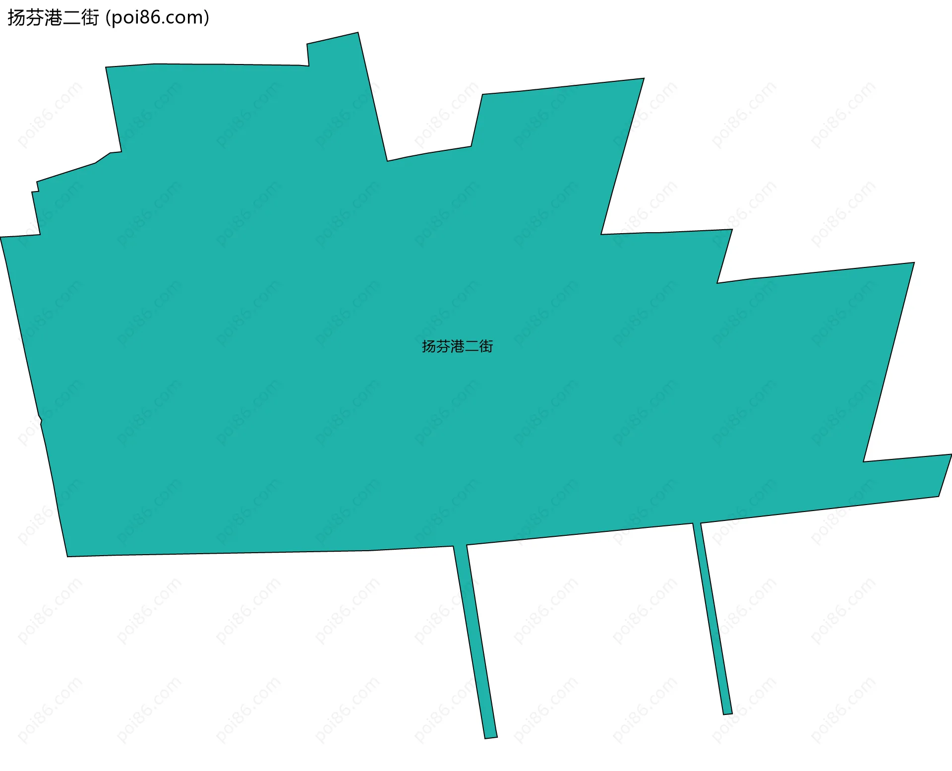扬芬港二街边界地图