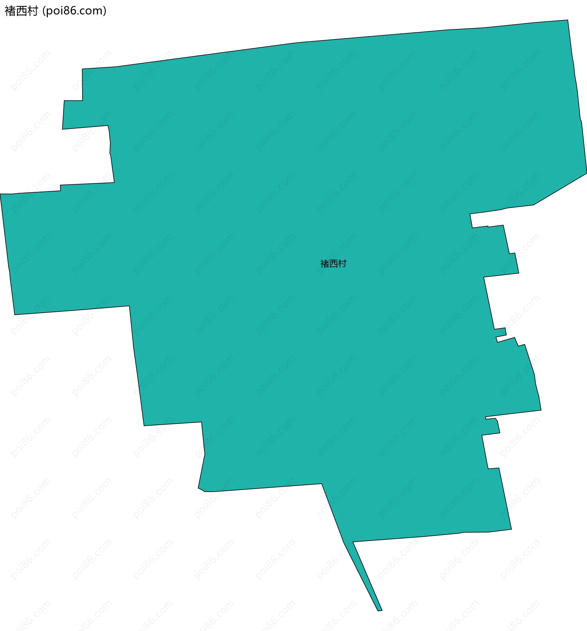 褚西村边界地图